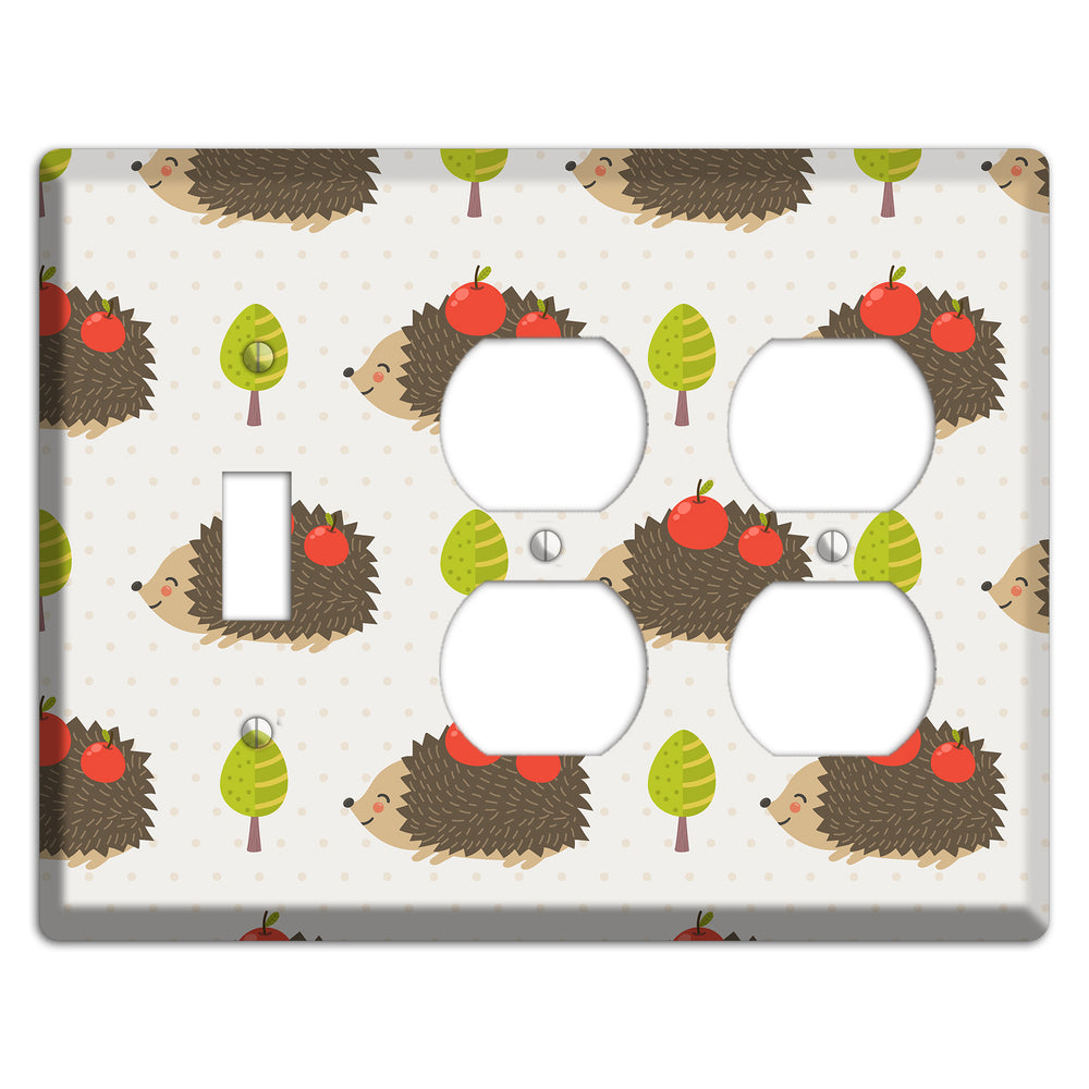 Hedgehog Harvest Toggle / 2 Duplex Wallplate