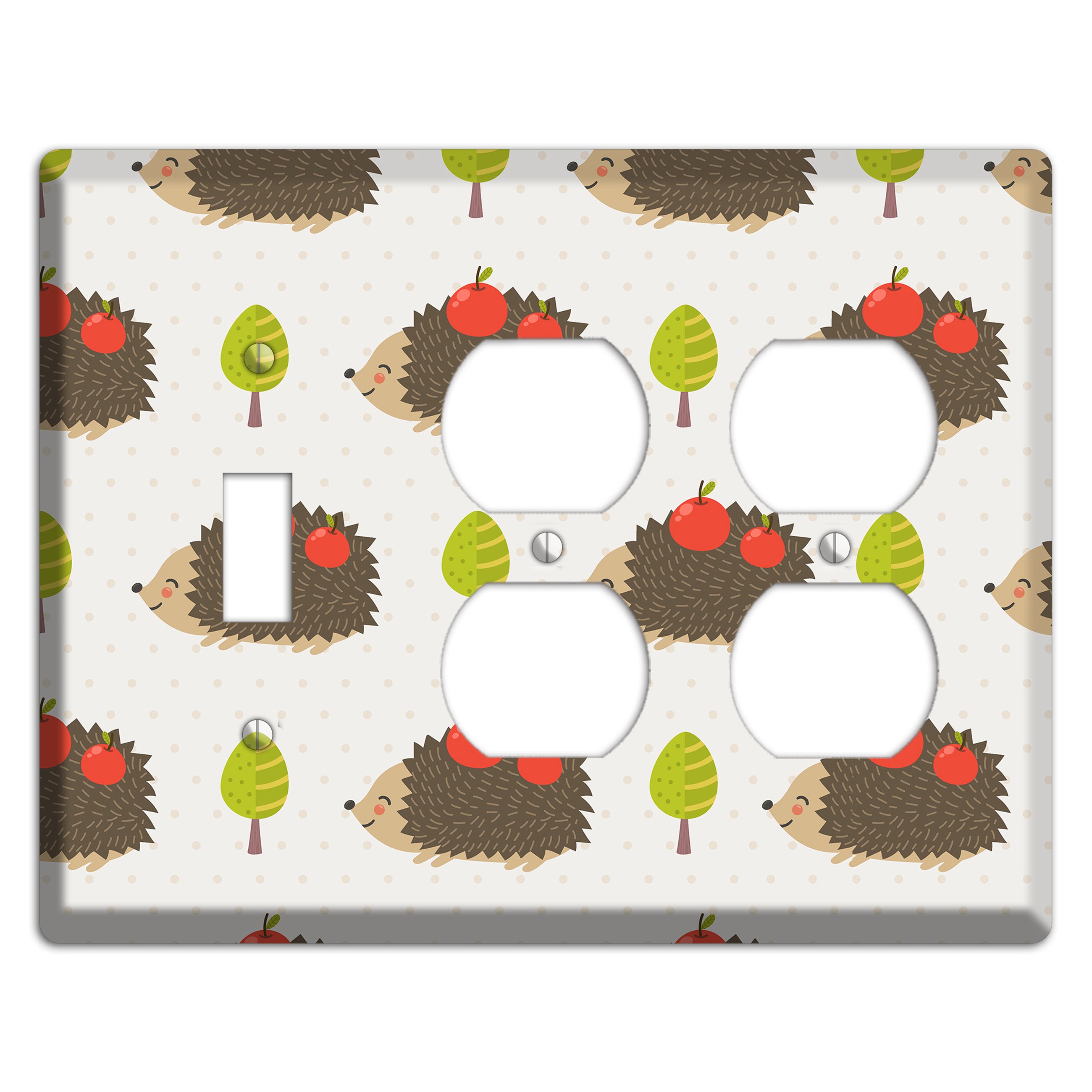 Hedgehog Harvest Toggle / 2 Duplex Wallplate