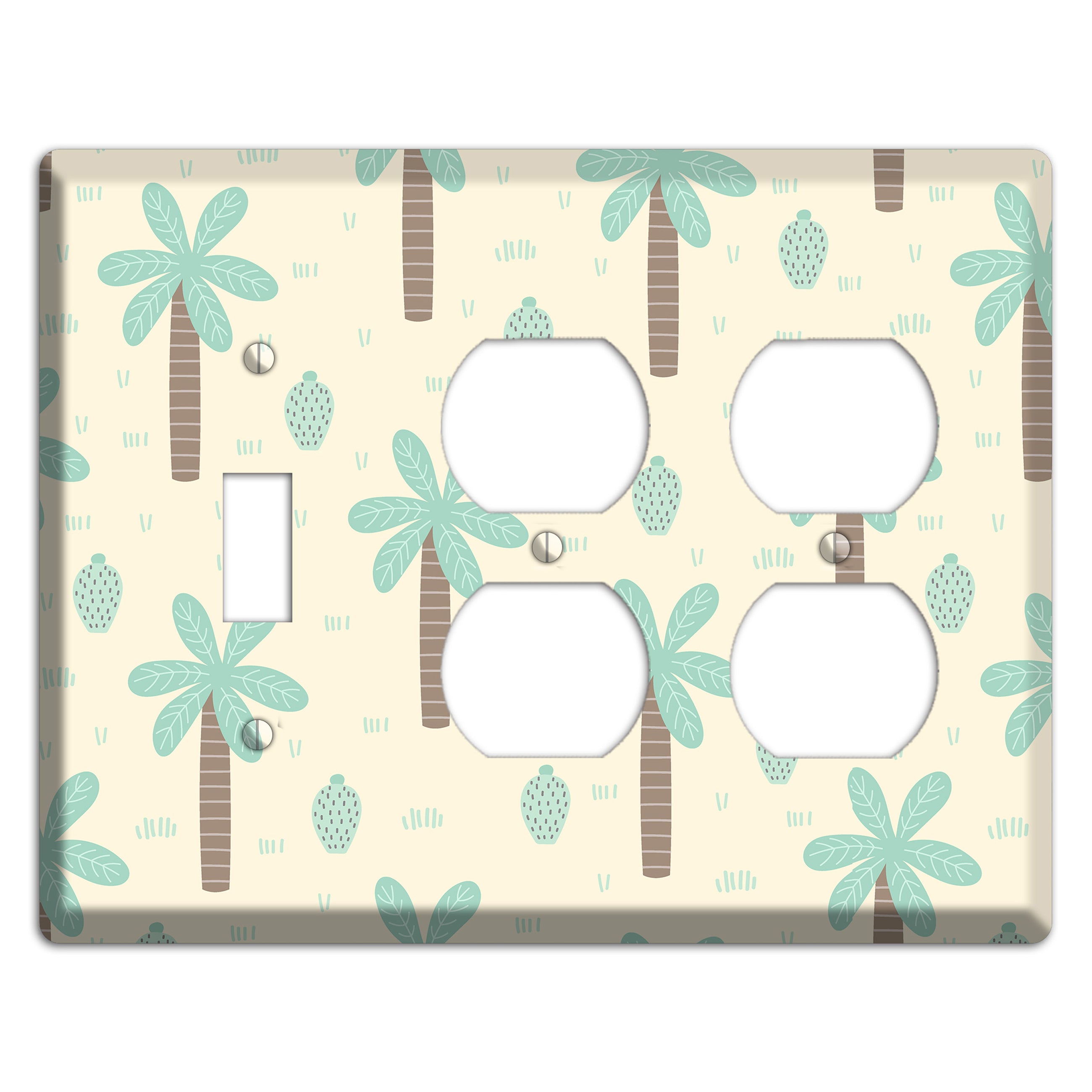 Dino Palmscape Toggle / 2 Duplex Wallplate