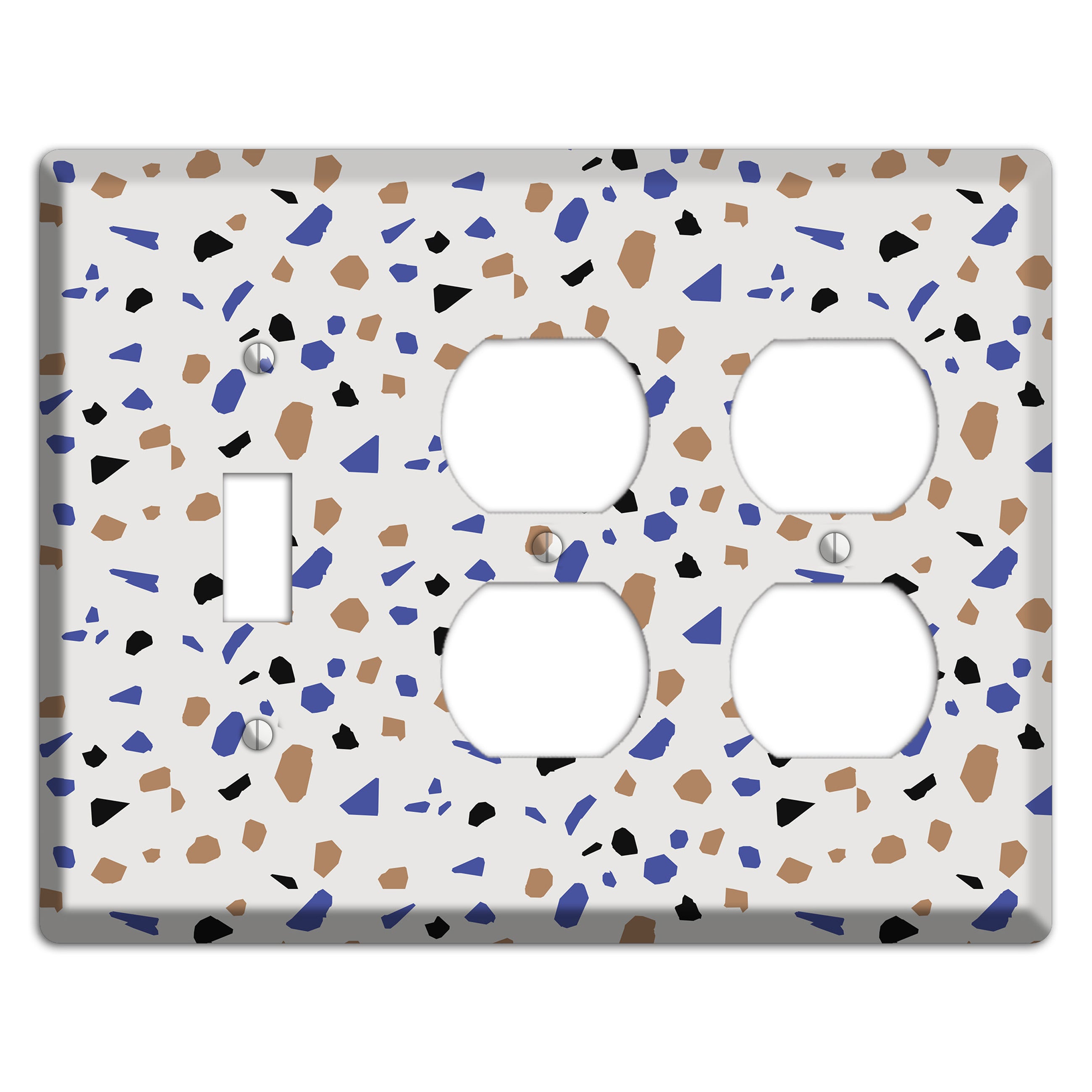 Retro Pop Terrazzo Toggle / 2 Duplex Wallplate