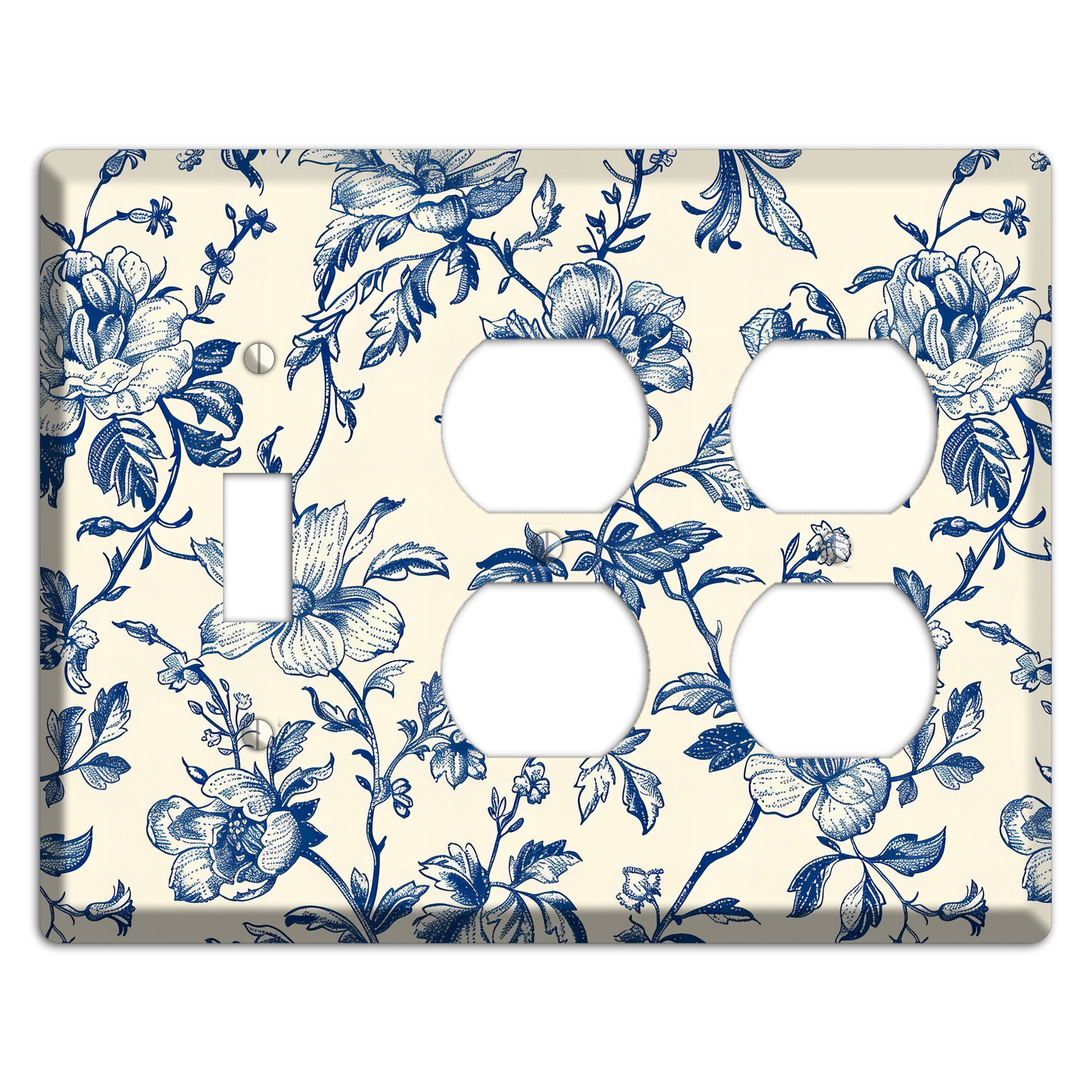 Garden Indigo Reverie Toggle / 2 Duplex Wallplate