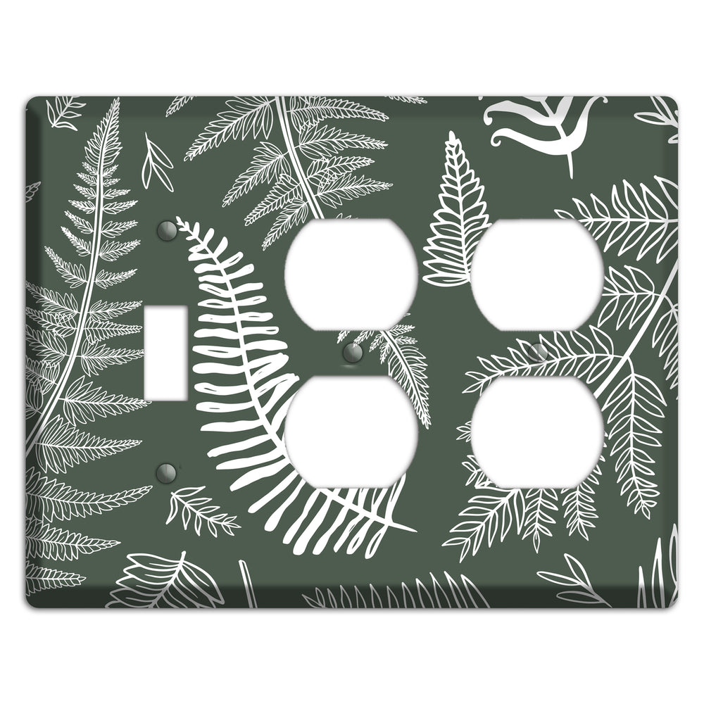 Forest Floor Etching Toggle / 2 Duplex Wallplate