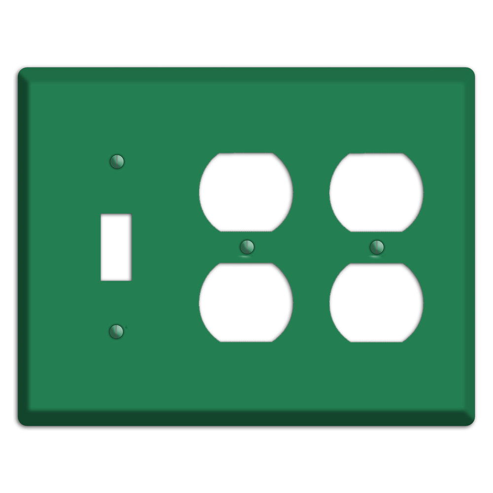 Baxter Simply Green Toggle / 2 Duplex Wallplate