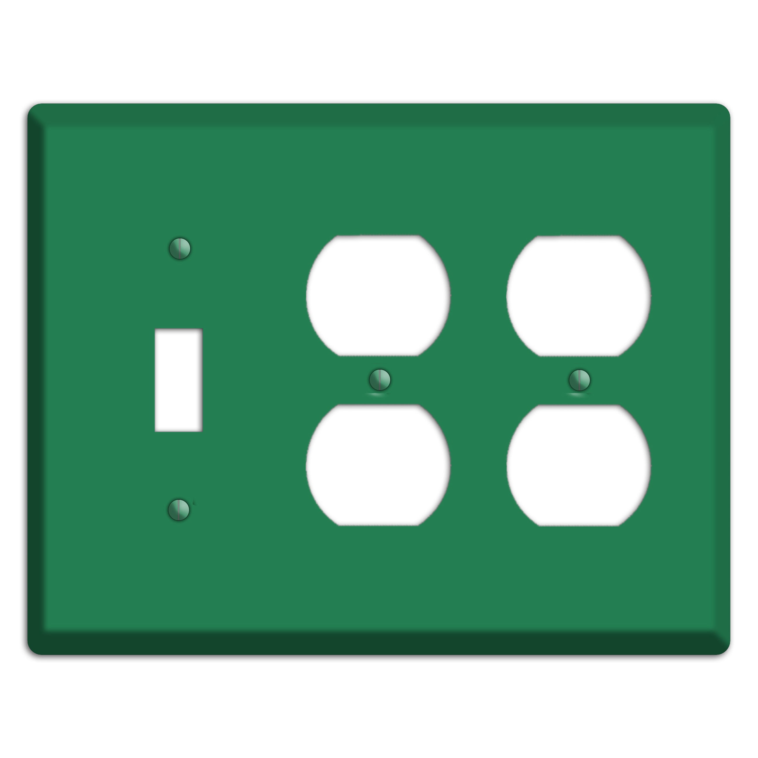 Baxter Simply Green Toggle / 2 Duplex Wallplate