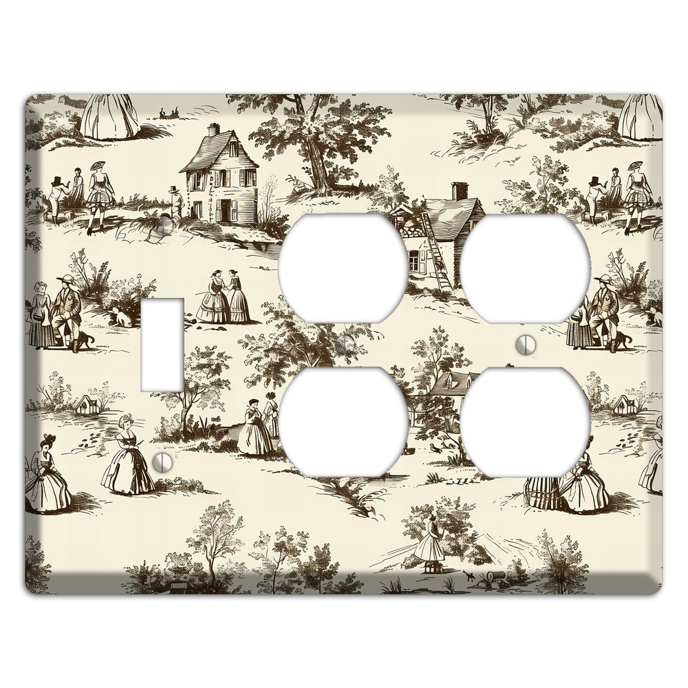 Country Promenade Toggle / 2 Duplex Wallplate