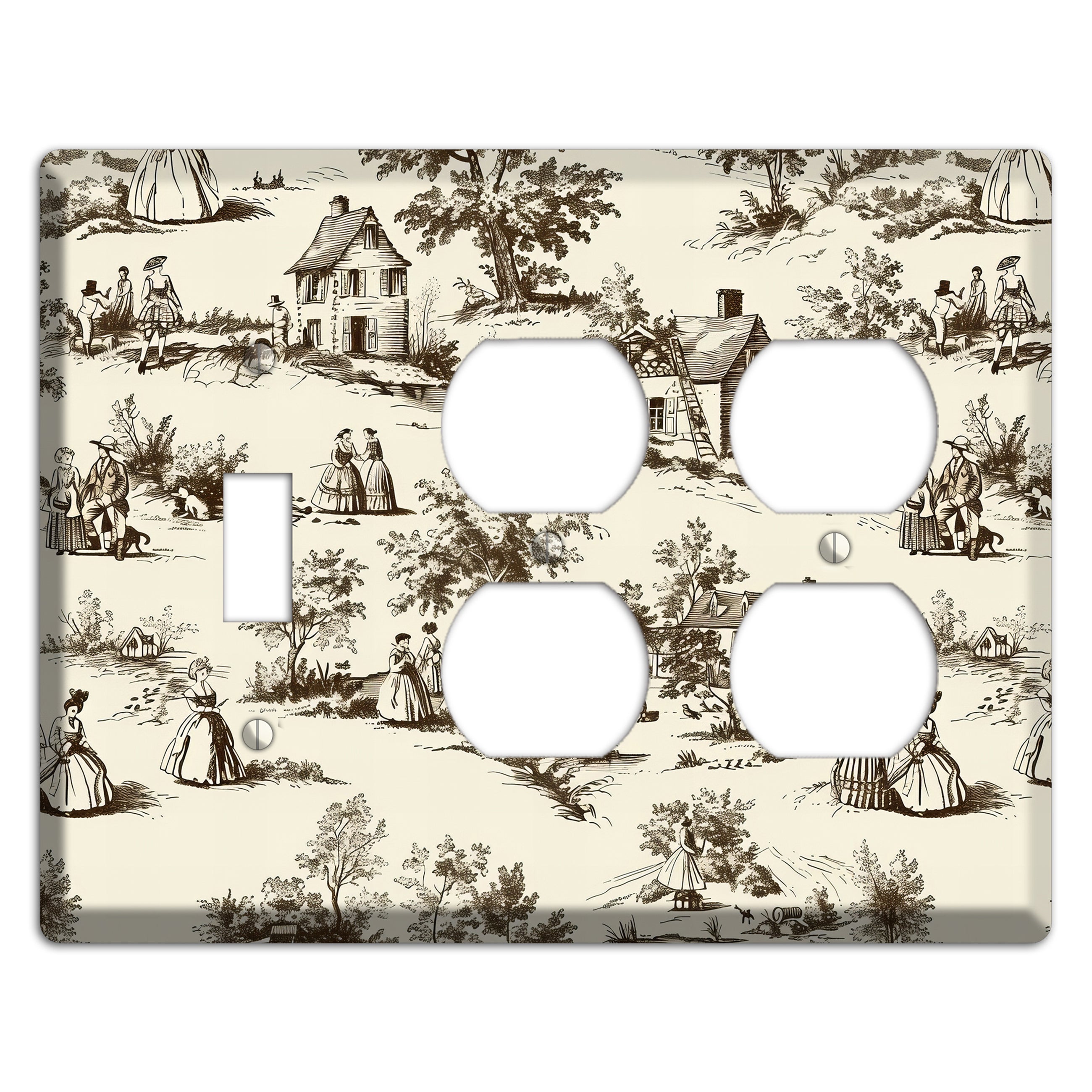 Country Promenade Toggle / 2 Duplex Wallplate