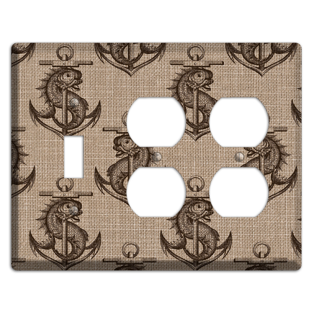 Anchor & Leviathan Toggle / 2 Duplex Wallplate