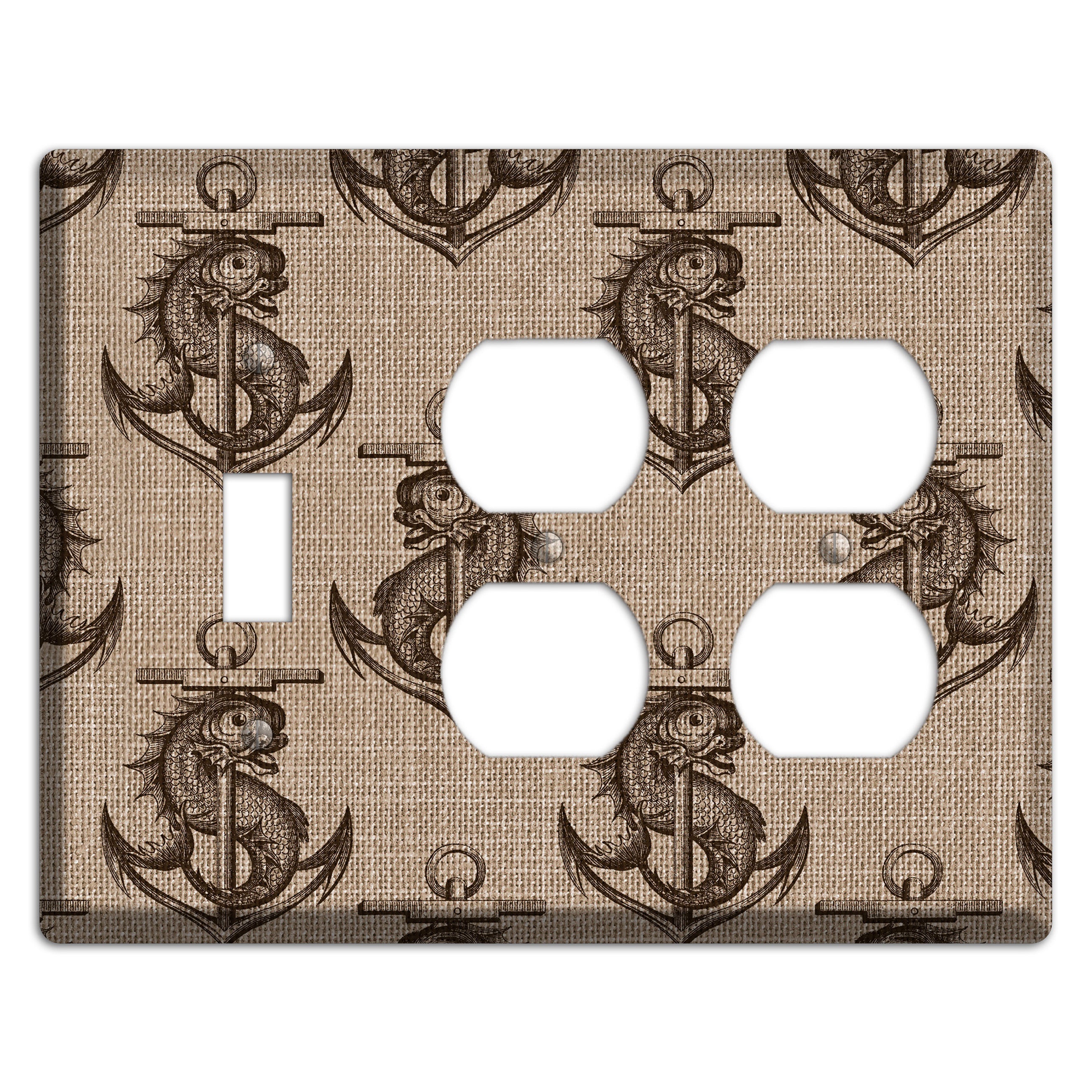 Anchor & Leviathan Toggle / 2 Duplex Wallplate