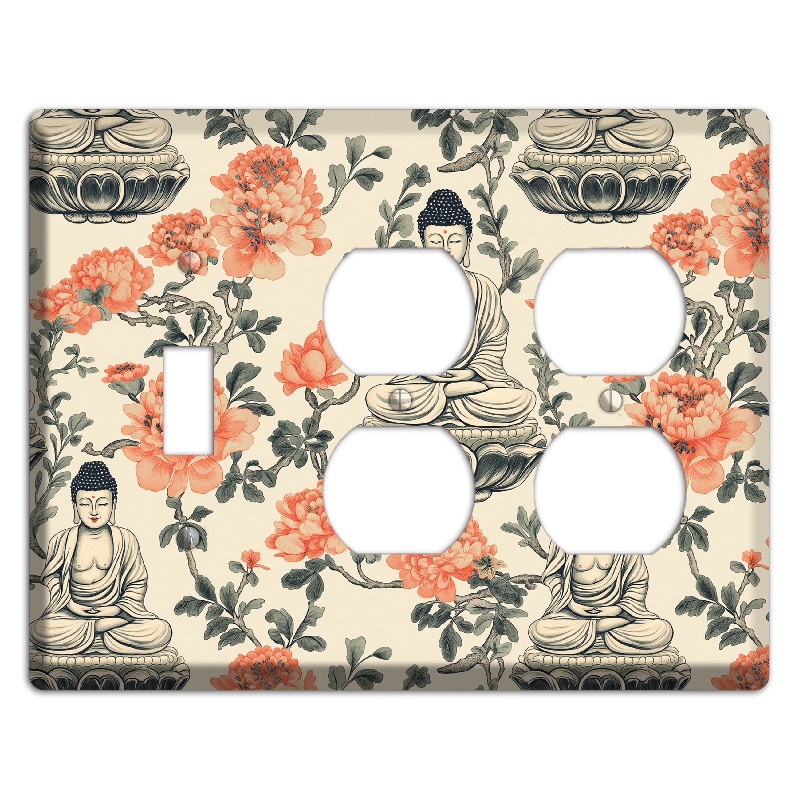 Lotus & Ember Toggle / 2 Duplex Wallplate