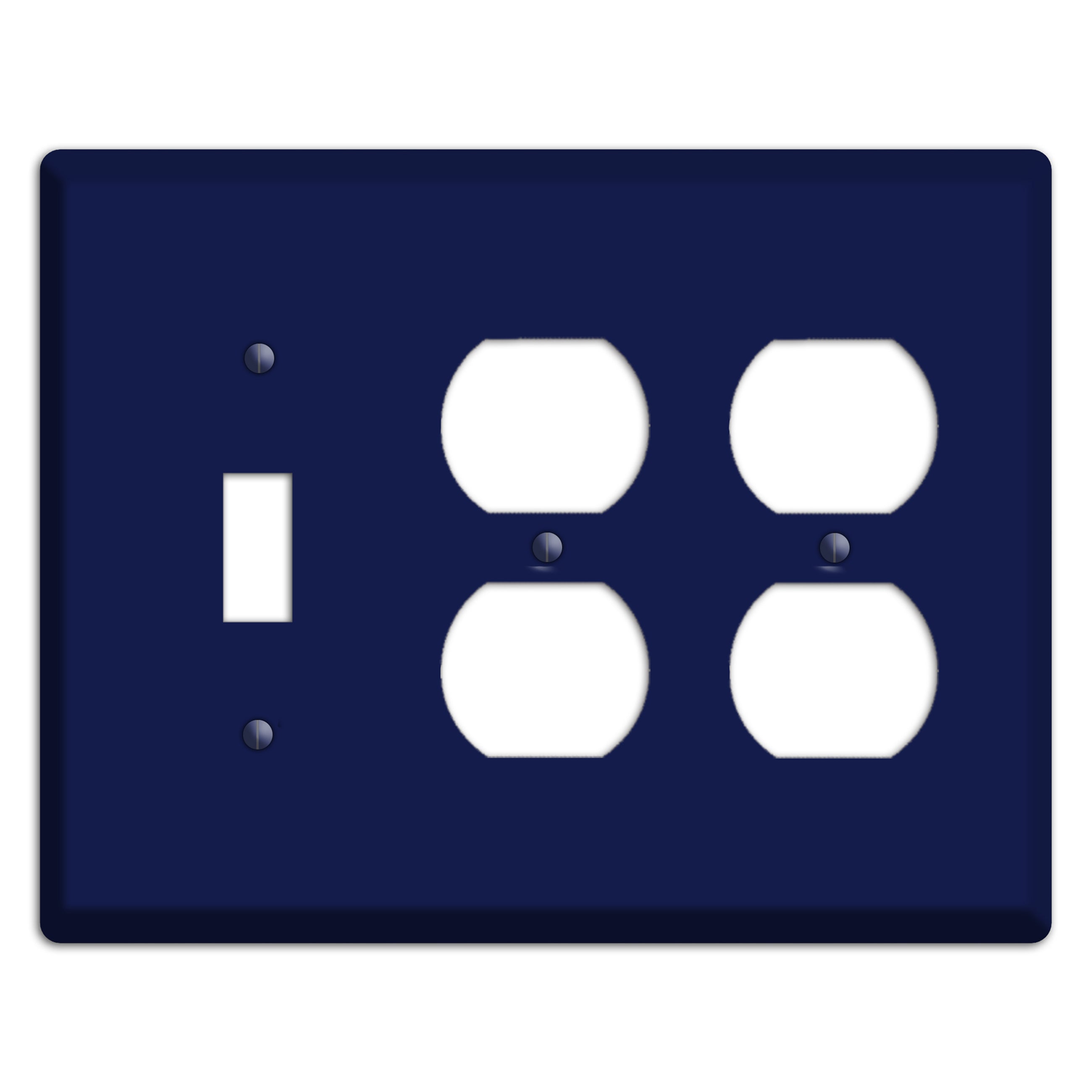 Baxter Midnight Navy Solid Toggle / 2 Duplex Wallplate