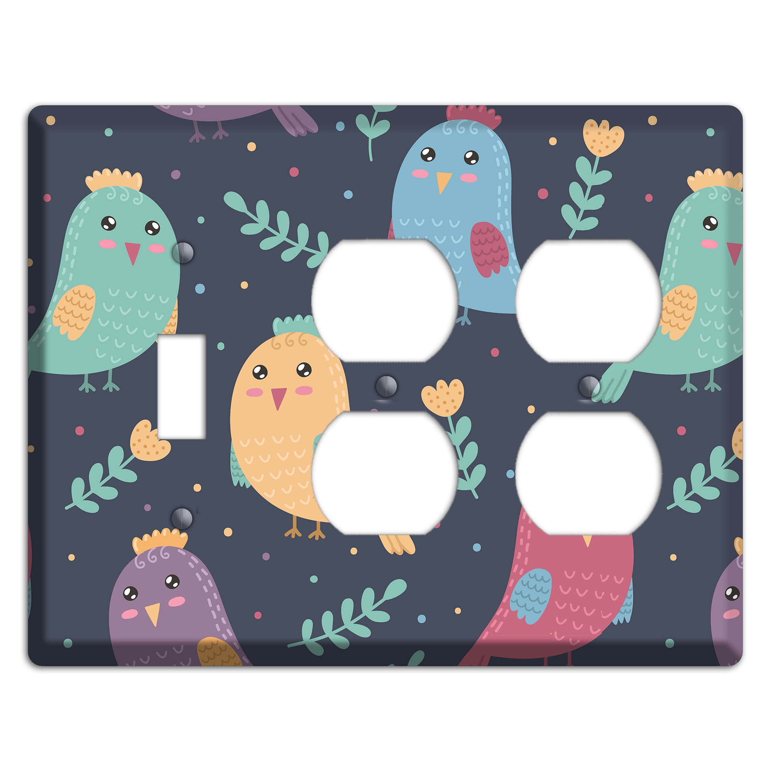 Jungle Giggles (Dark) Toggle / 2 Duplex Wallplate