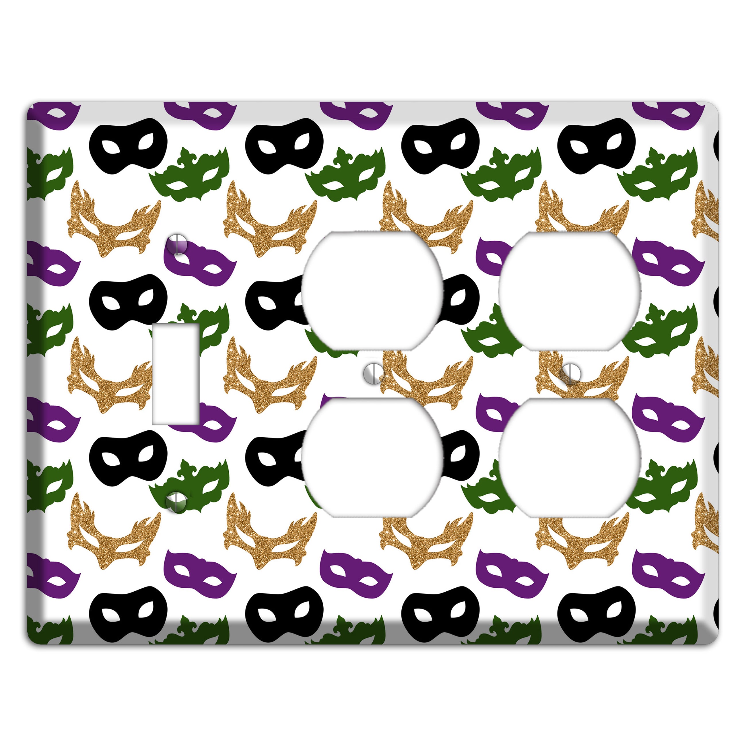 Masquerade Mosaic Toggle / 2 Duplex Wallplate