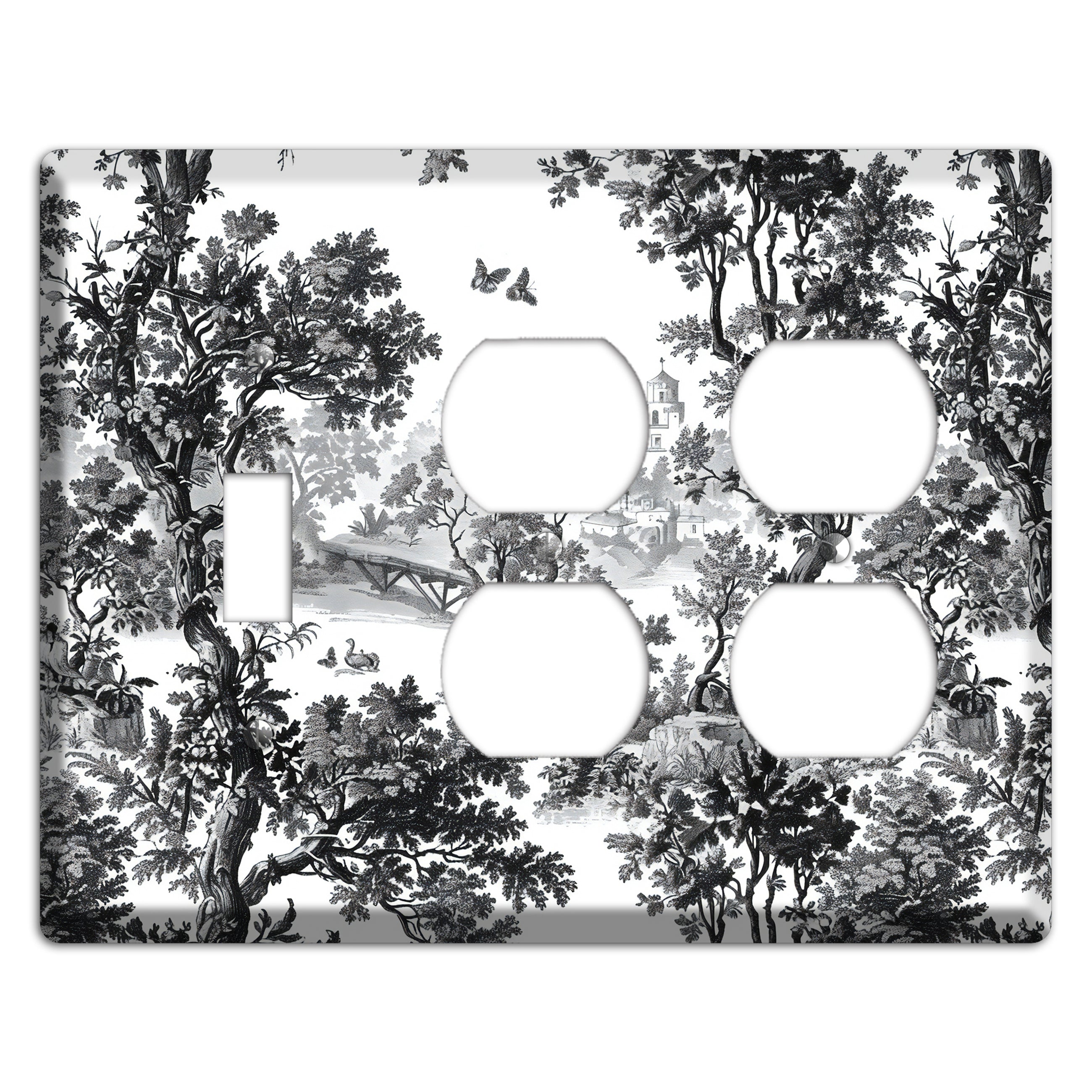 Woodland Chapel Mist Toggle / 2 Duplex Wallplate