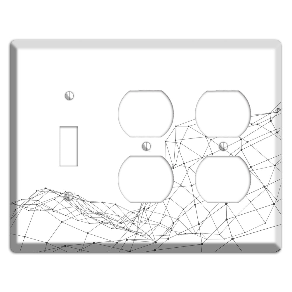 Lattice Wave Surge Toggle / 2 Duplex Wallplate