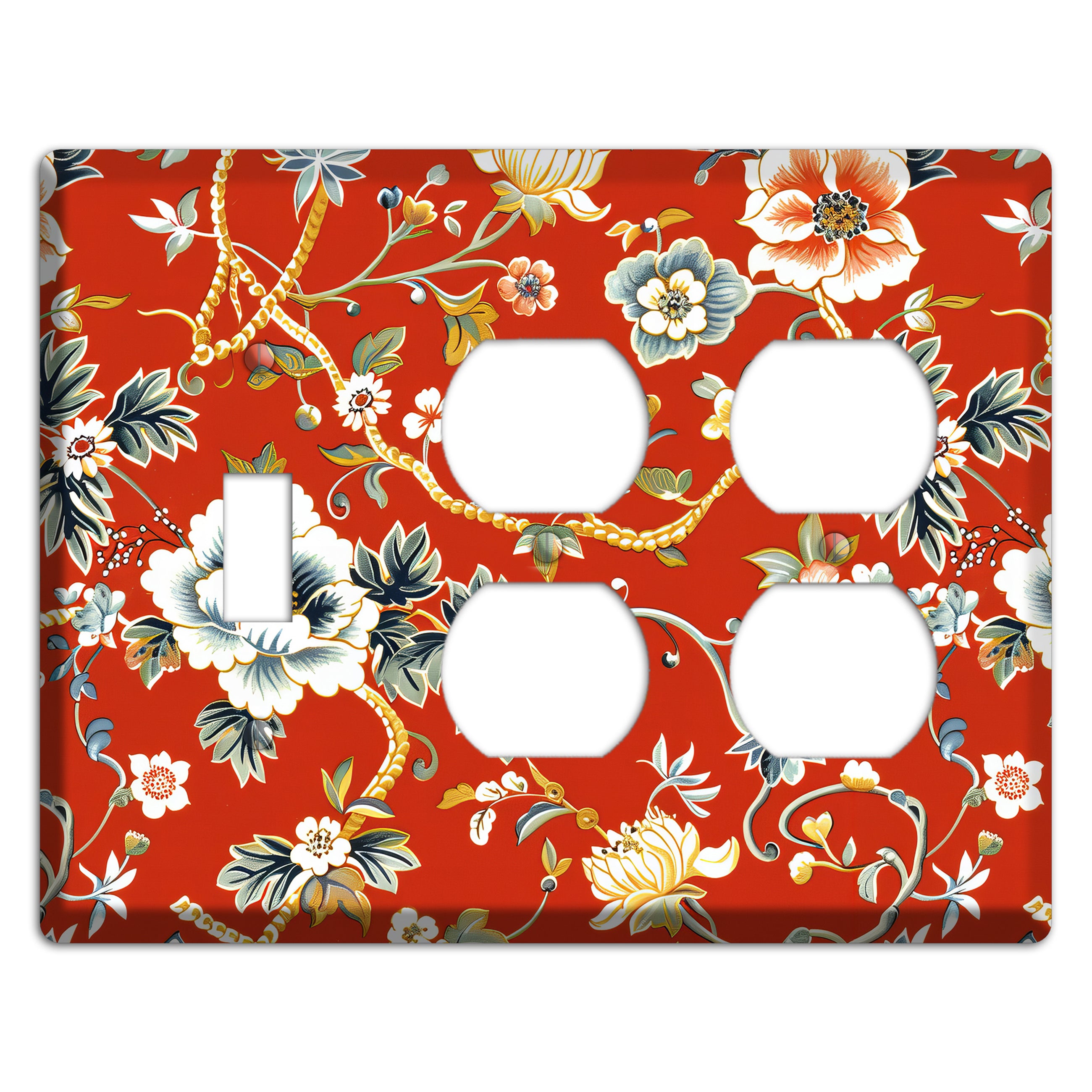 Crimson Garden Reverie Toggle / 2 Duplex Wallplate
