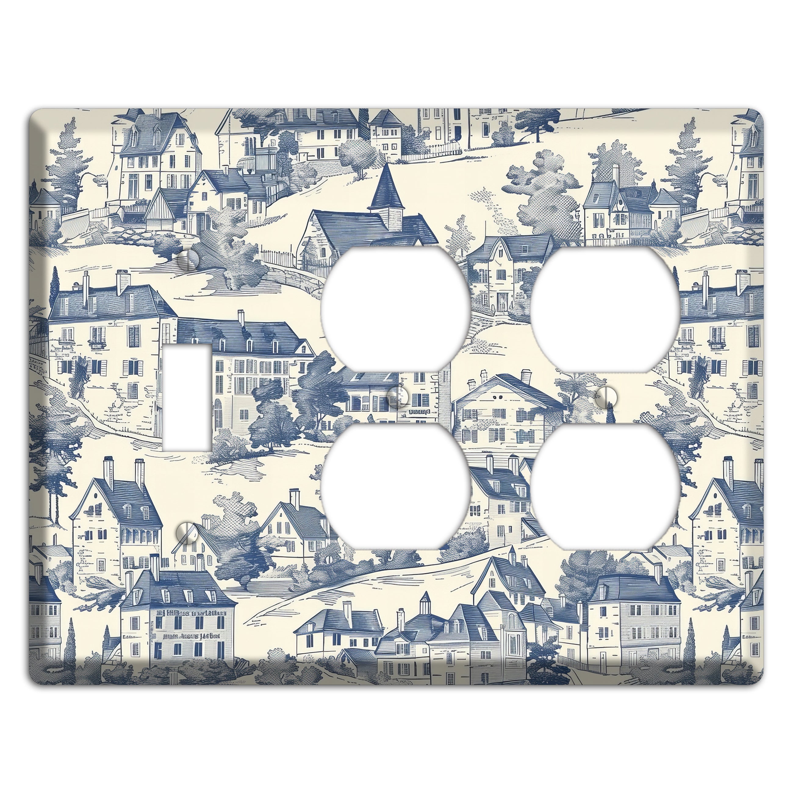 Village Chronicle Toggle / 2 Duplex Wallplate