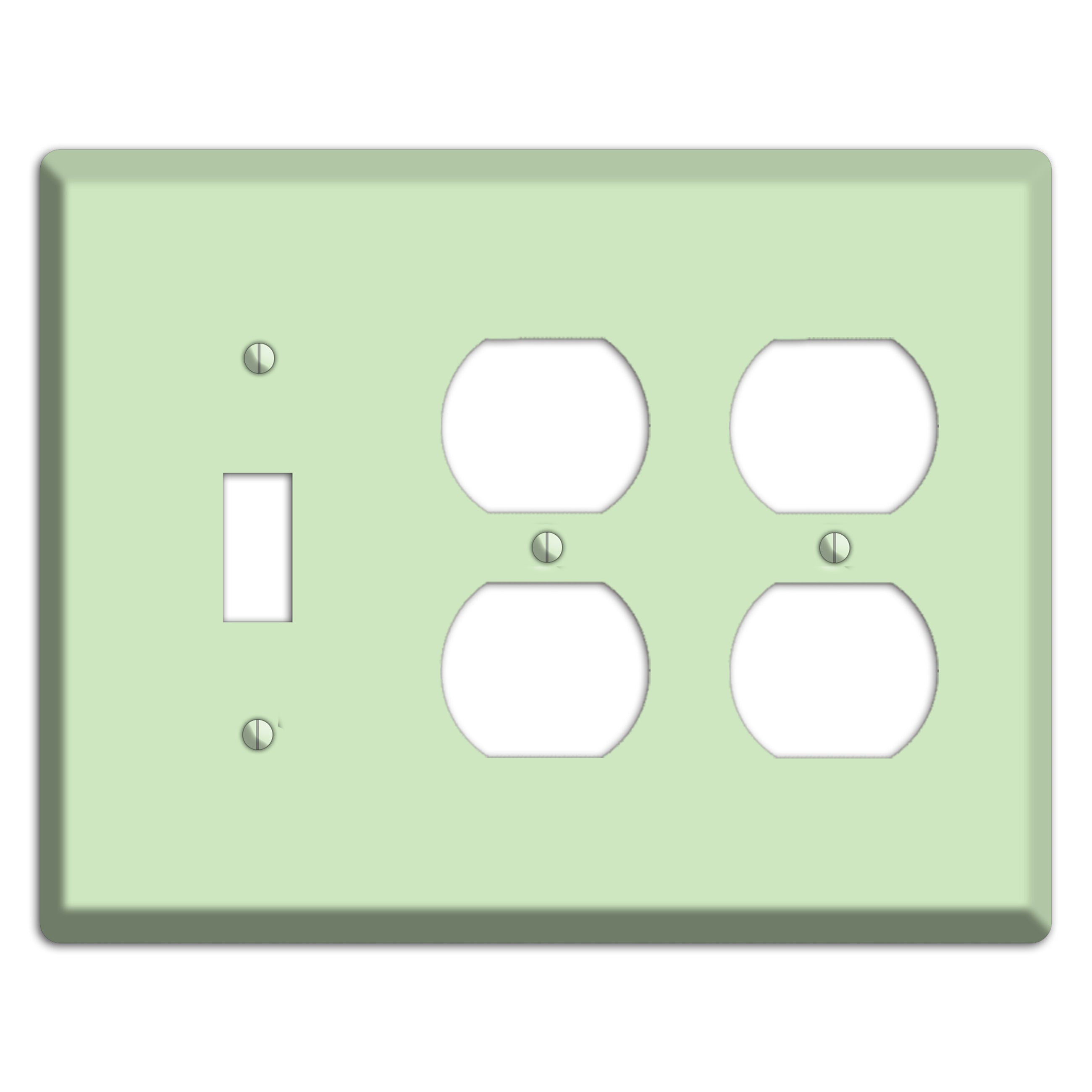 Baxter Mint Toggle / 2 Duplex Wallplate