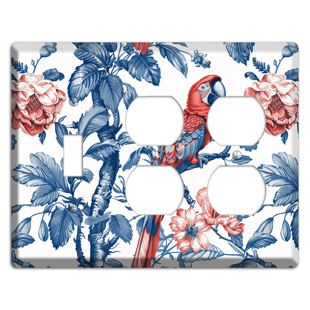 Scarlet in Bloom Toggle / 2 Duplex Wallplate