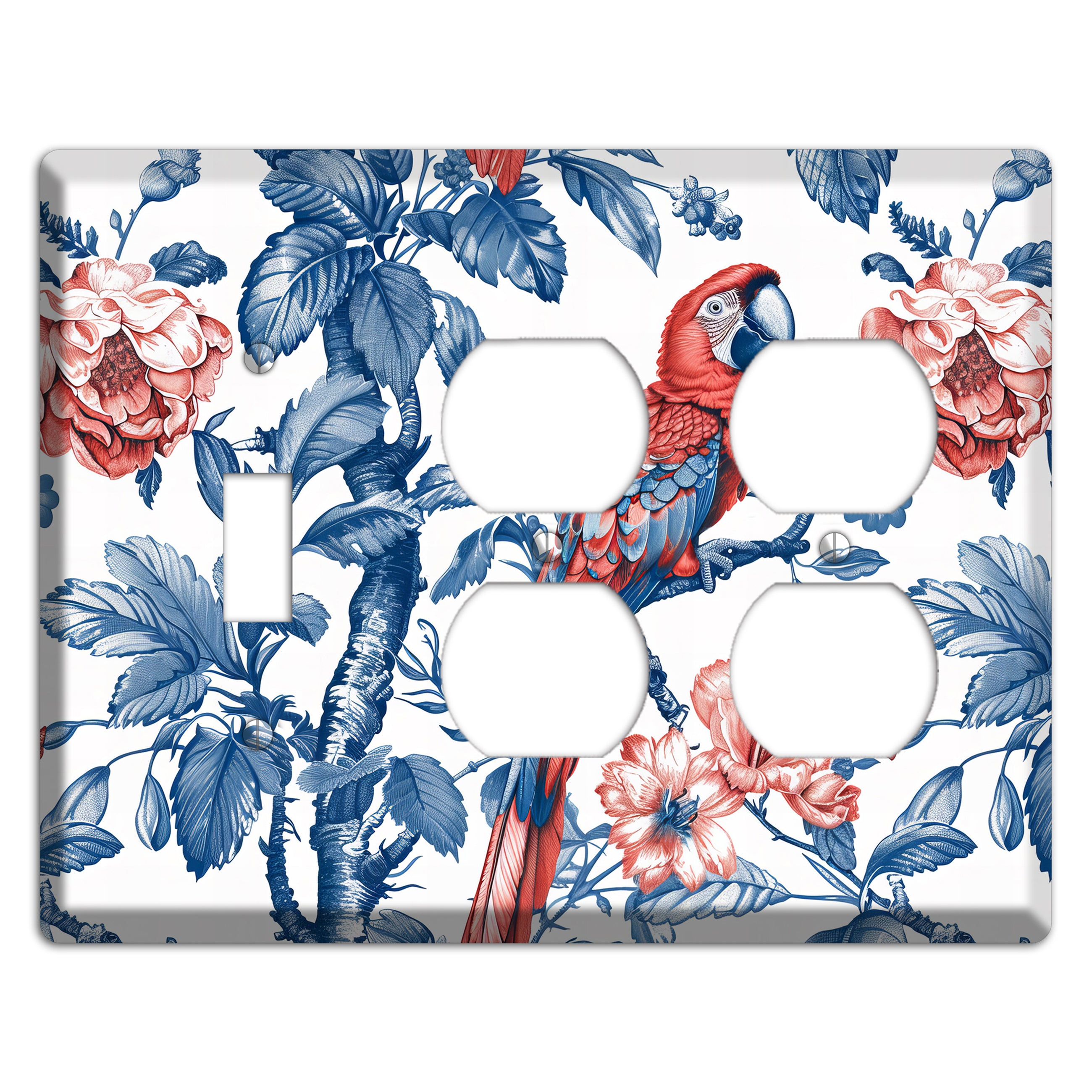 Scarlet in Bloom Toggle / 2 Duplex Wallplate
