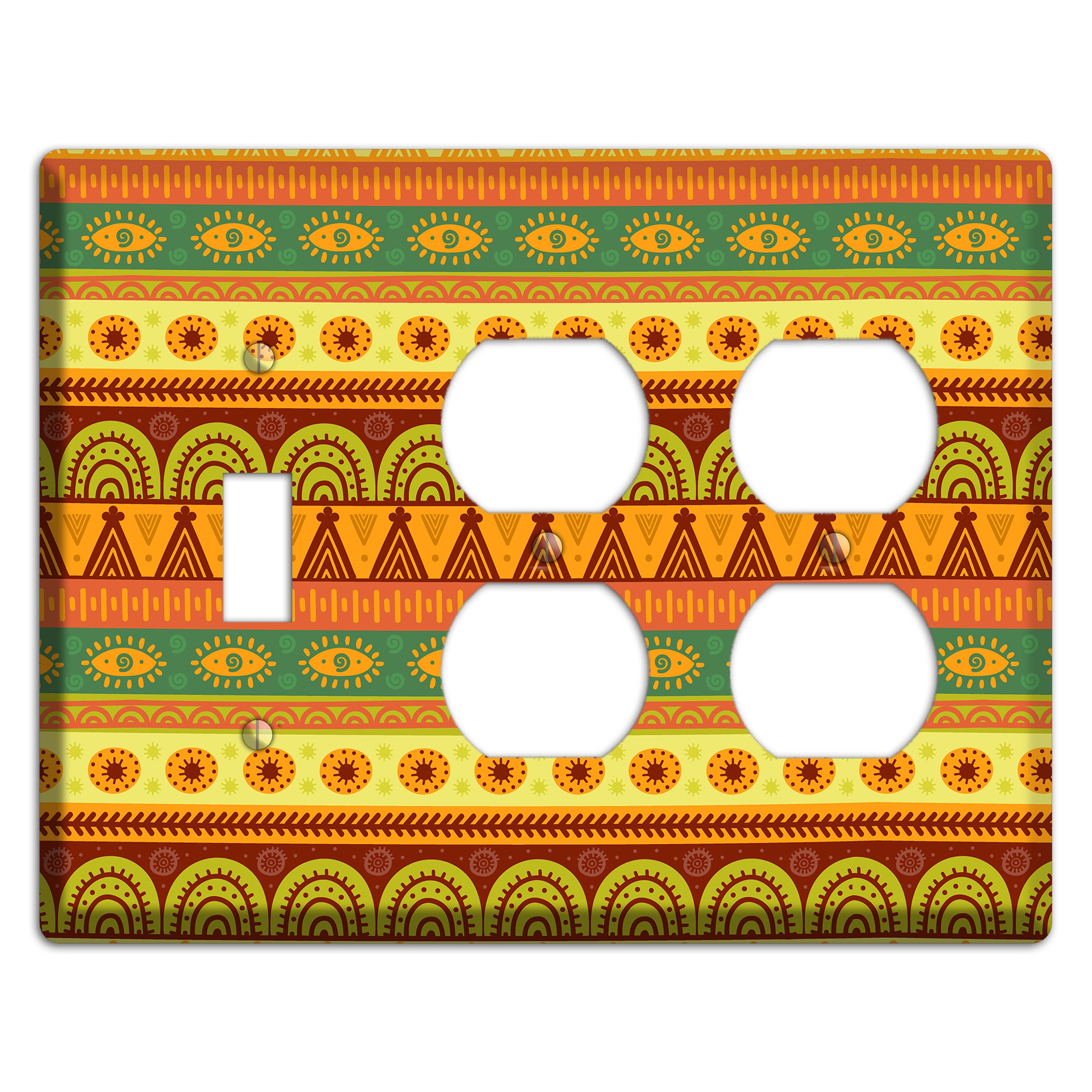 Ethnic Harmony Toggle / 2 Duplex Wallplate
