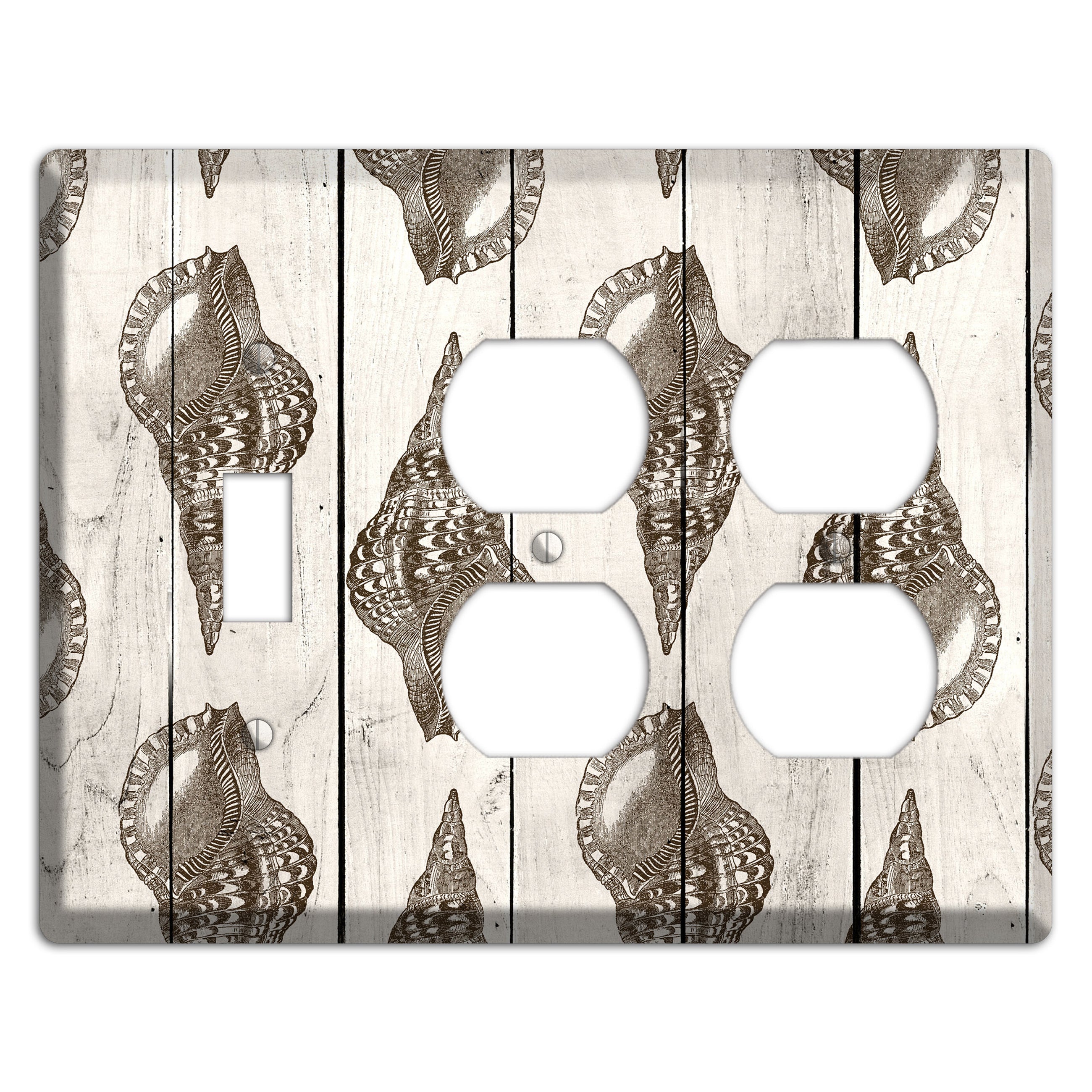 Shellbound Shore Toggle / 2 Duplex Wallplate