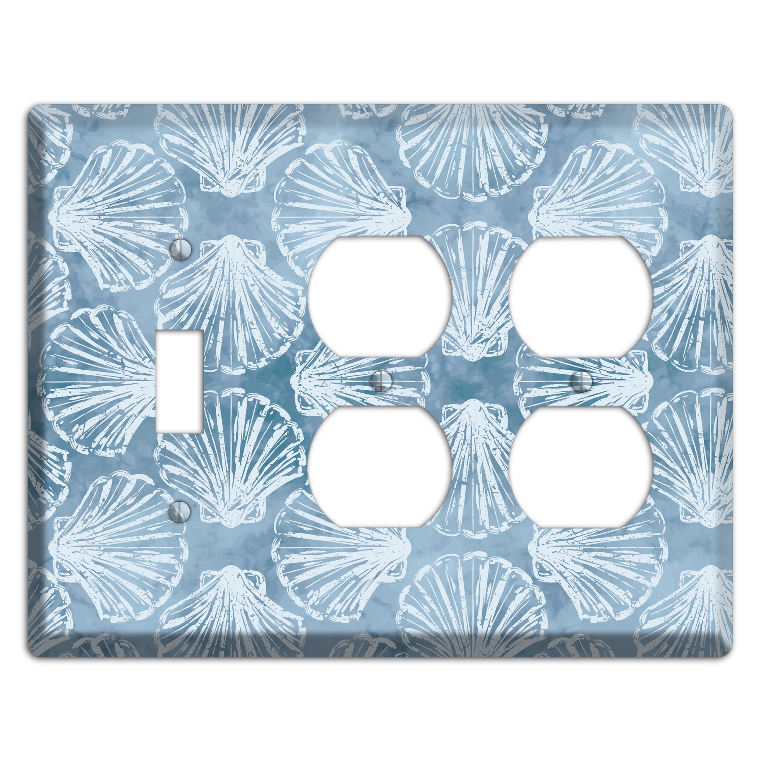 Coastal Shell Drift Toggle / 2 Duplex Wallplate