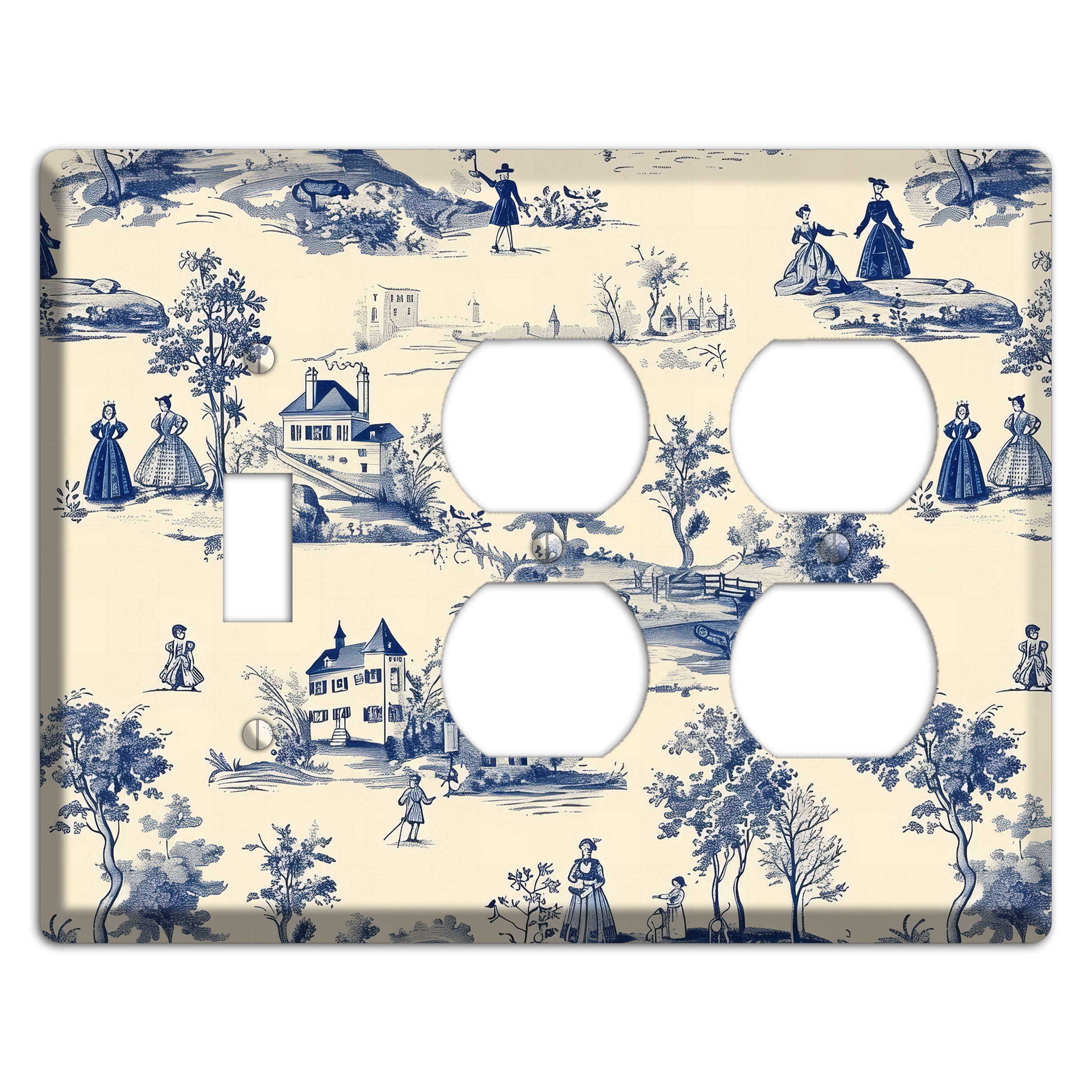 Pastoral Letter Toggle / 2 Duplex Wallplate