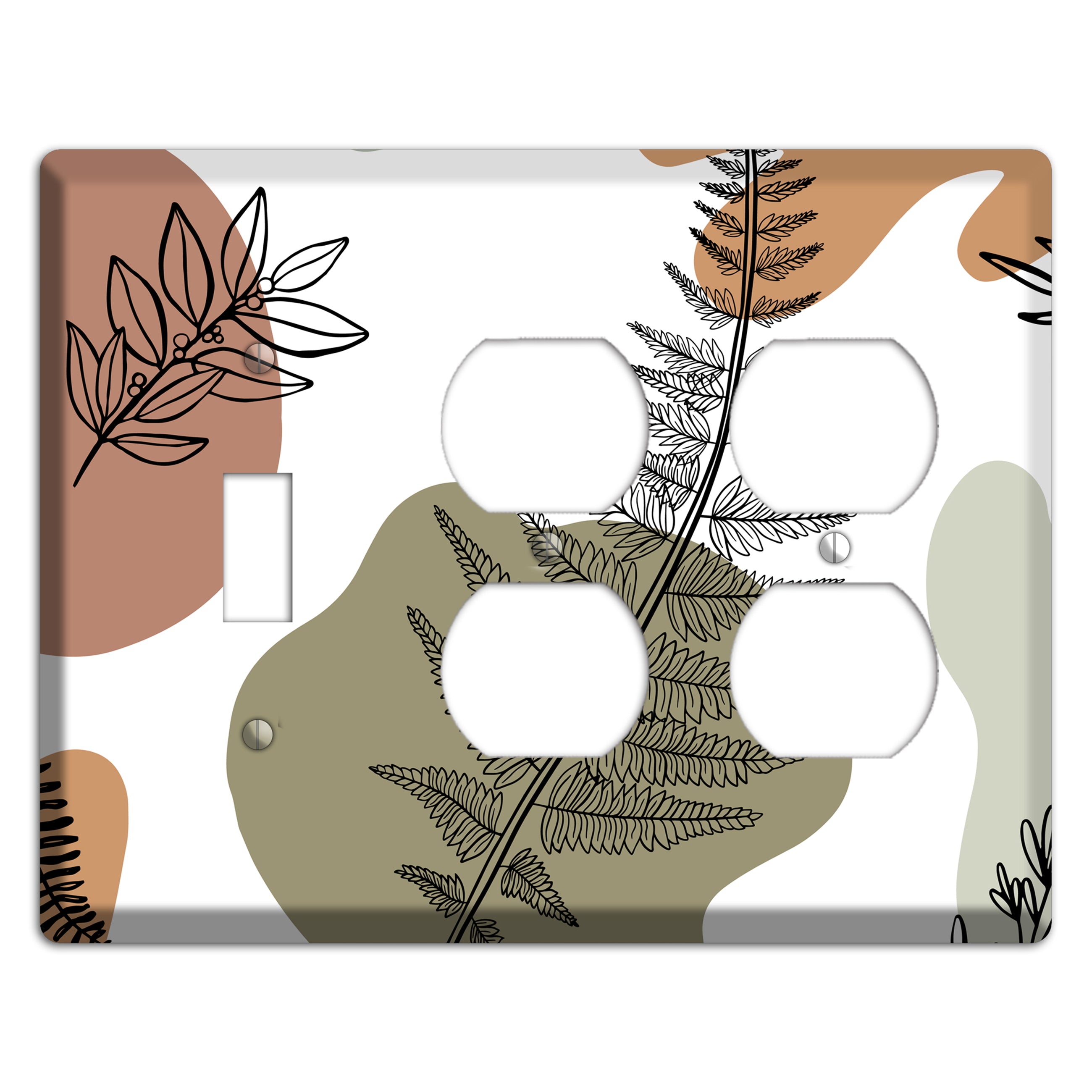 Fern & Shadow Toggle / 2 Duplex Wallplate