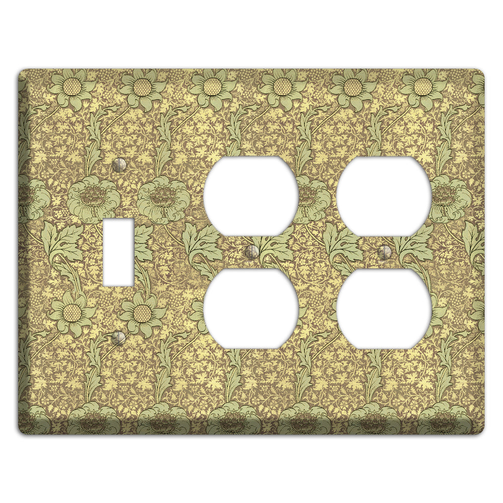 Wildflower Scroll Toggle / 2 Duplex Wallplate