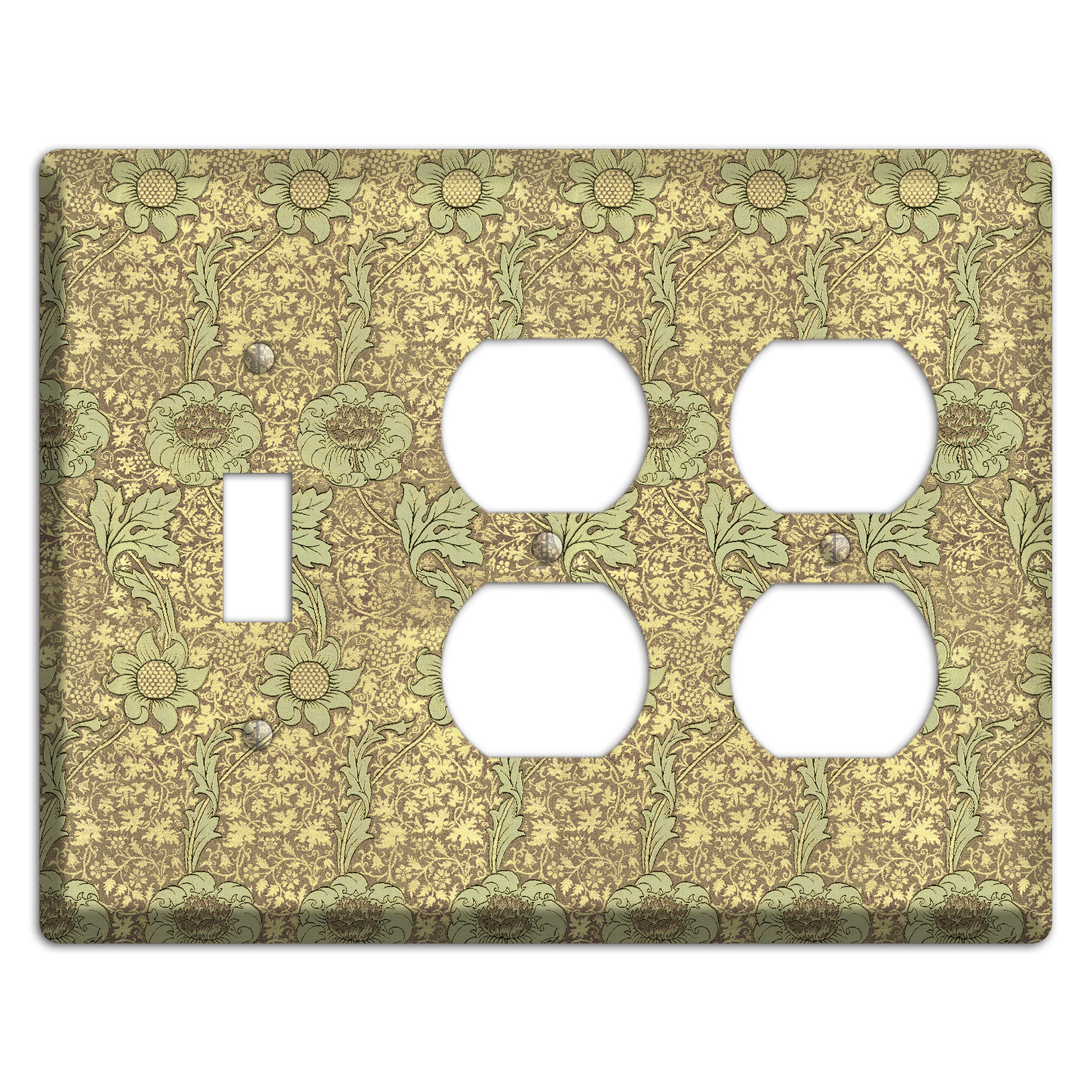 Wildflower Scroll Toggle / 2 Duplex Wallplate