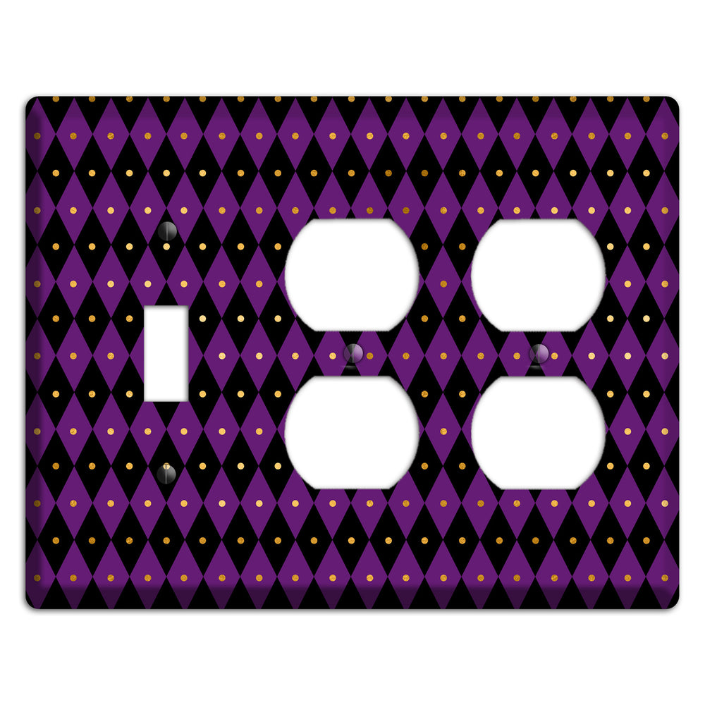 Royal Check: Violet Toggle / 2 Duplex Wallplate