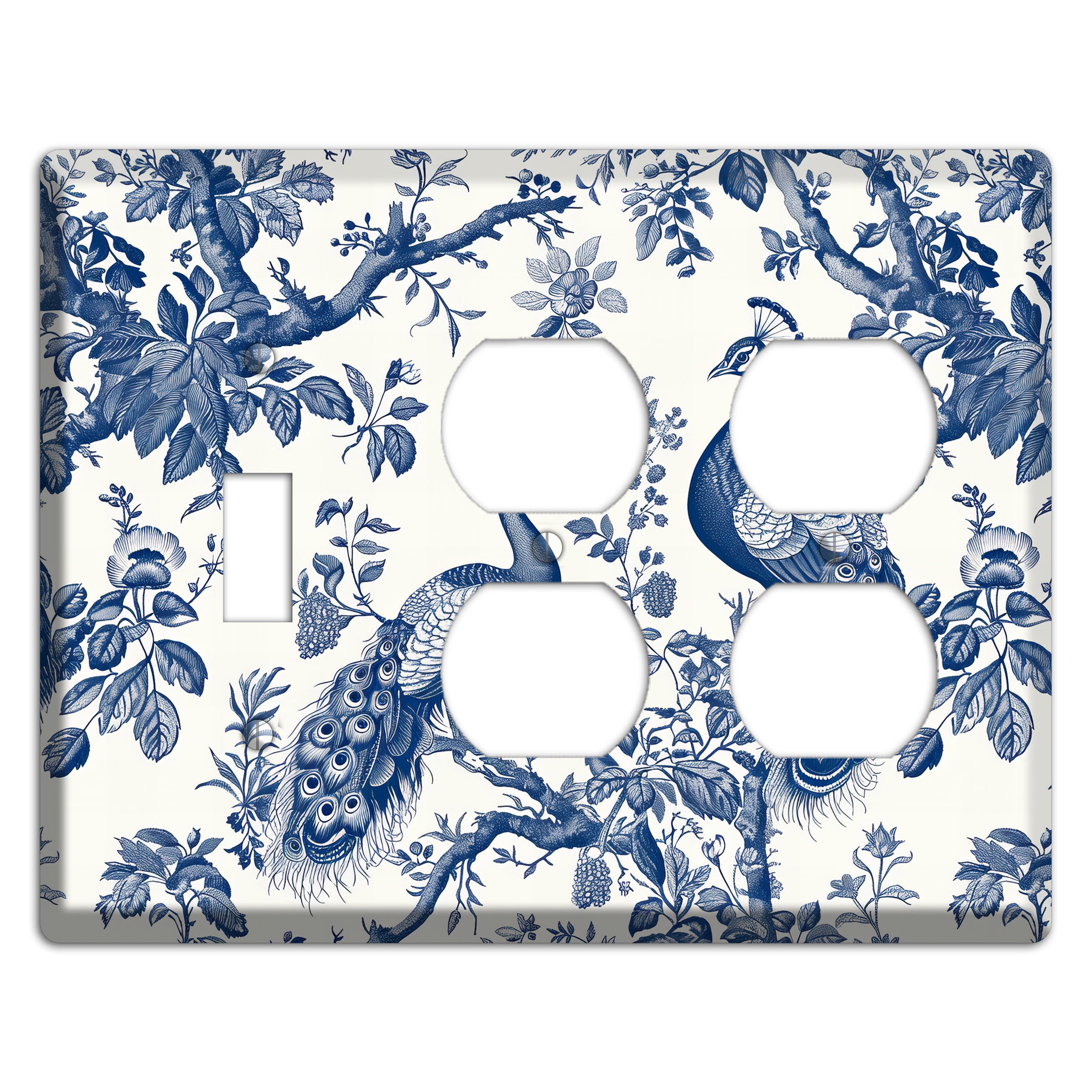 Peacock & Branch Toggle / 2 Duplex Wallplate