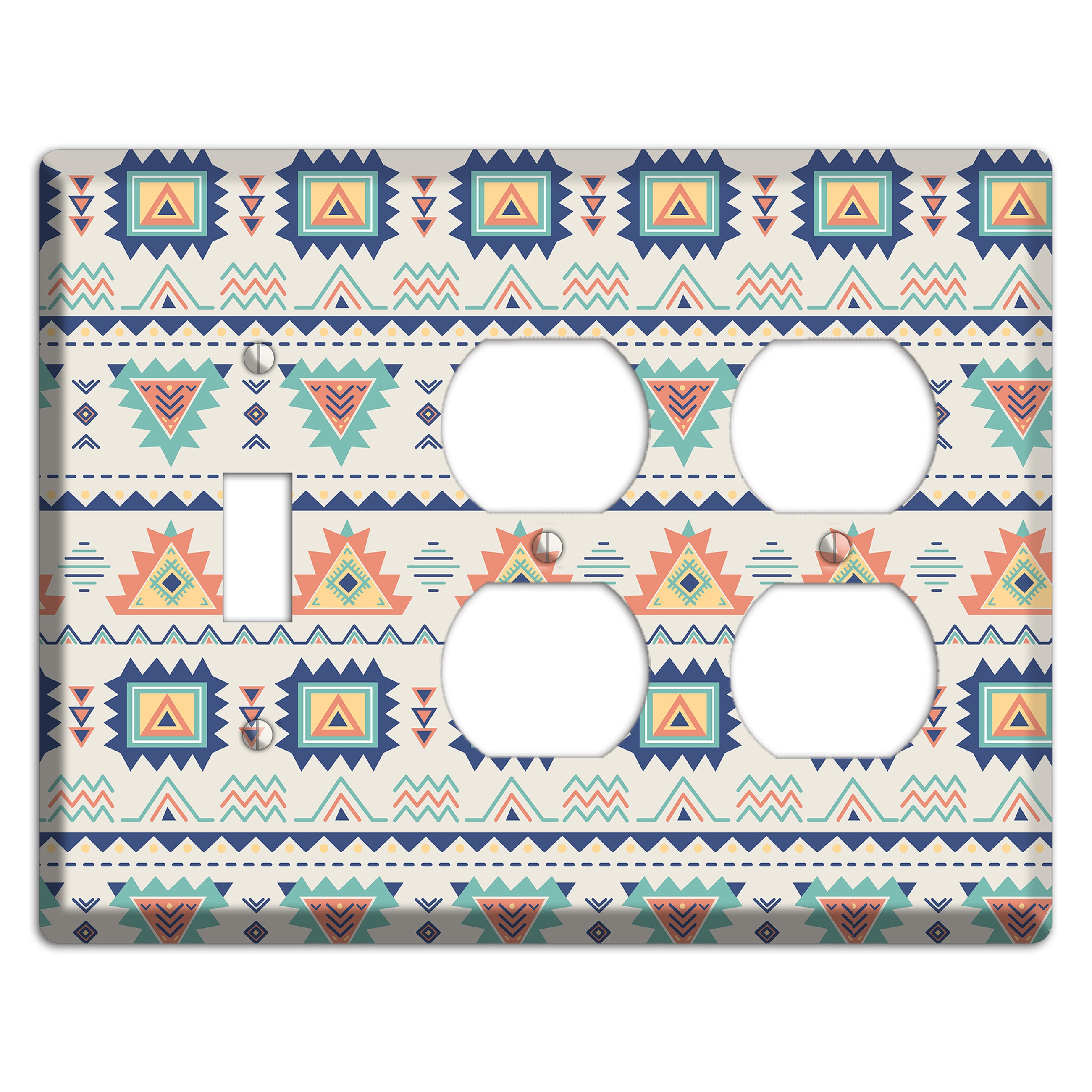 Desert Geometry Toggle / 2 Duplex Wallplate
