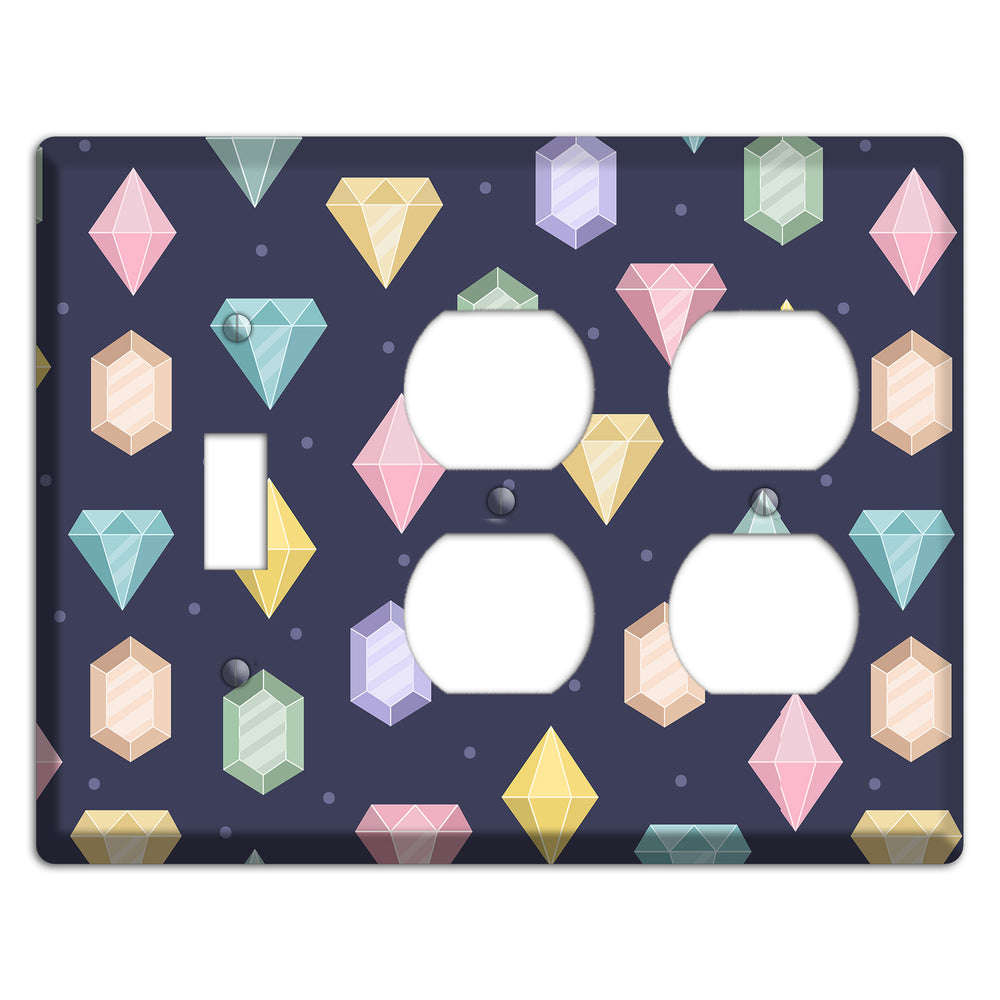 Sparkle Gems Toggle / 2 Duplex Wallplate