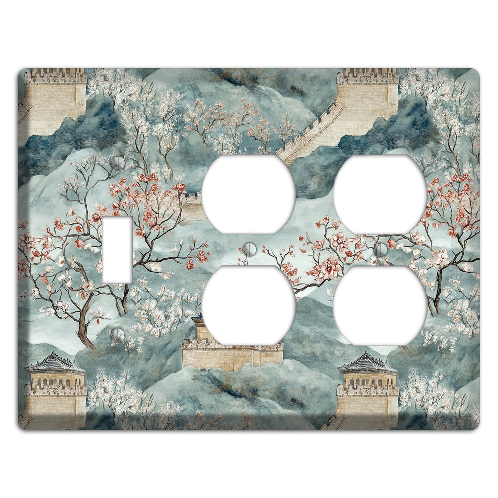 Rampart & Blossom Toggle / 2 Duplex Wallplate