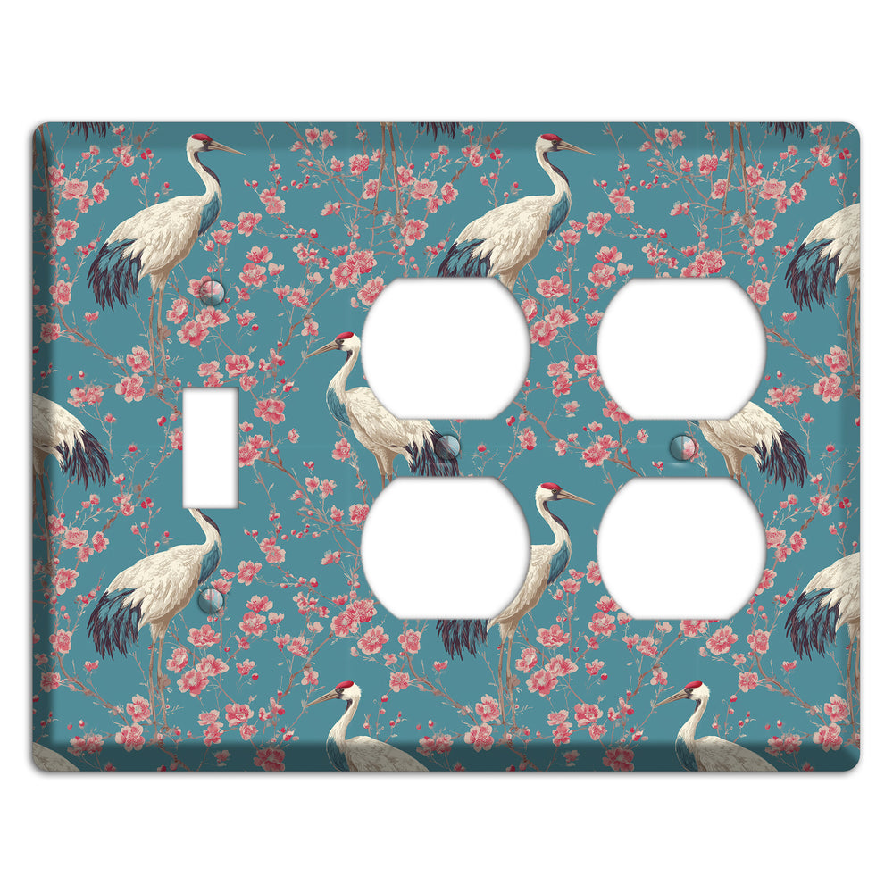 Azure Blossom Vigil Toggle / 2 Duplex Wallplate