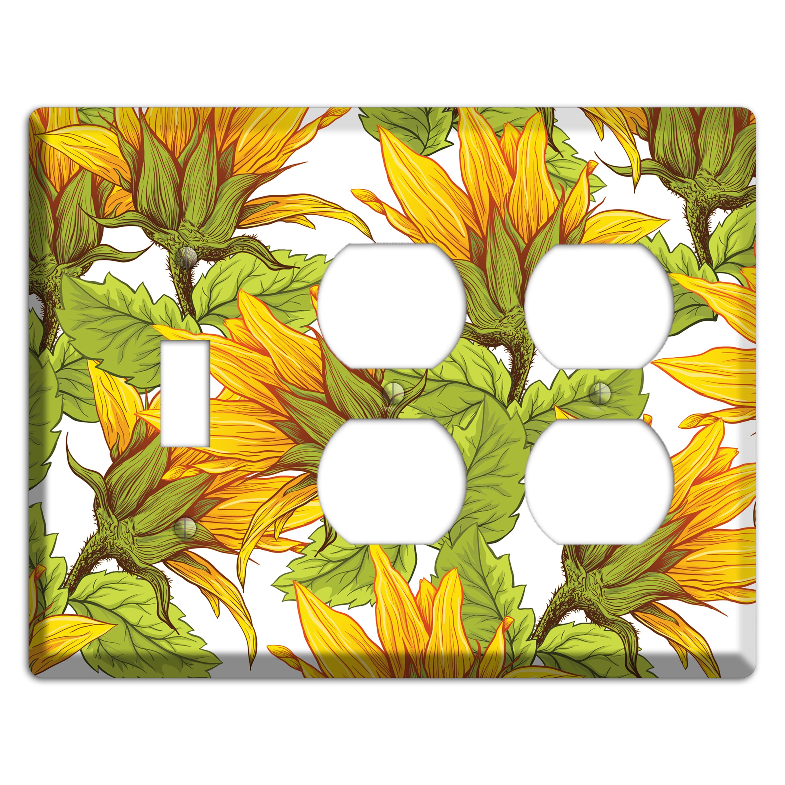 Golden Bloom Scatter Toggle / 2 Duplex Wallplate