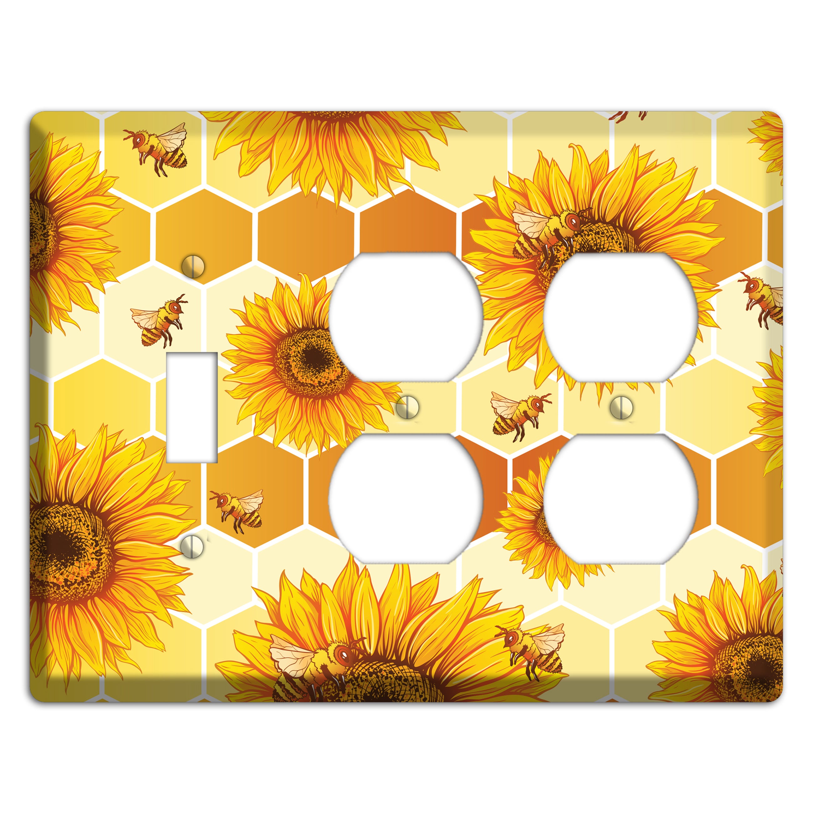 Honeycomb Solstice Toggle / 2 Duplex Wallplate