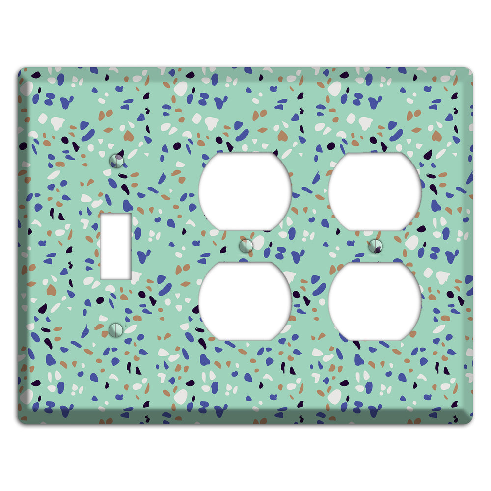 Sea Breeze Confetti Toggle / 2 Duplex Wallplate