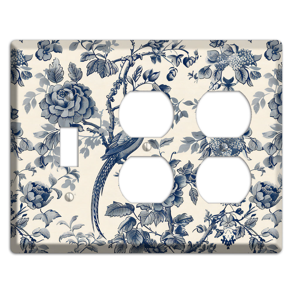Pheasant & Peony Toggle / 2 Duplex Wallplate