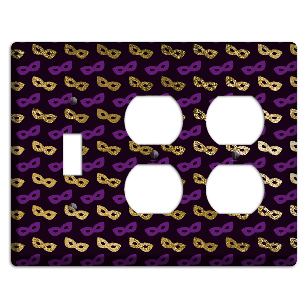 Midnight Masque Toggle / 2 Duplex Wallplate