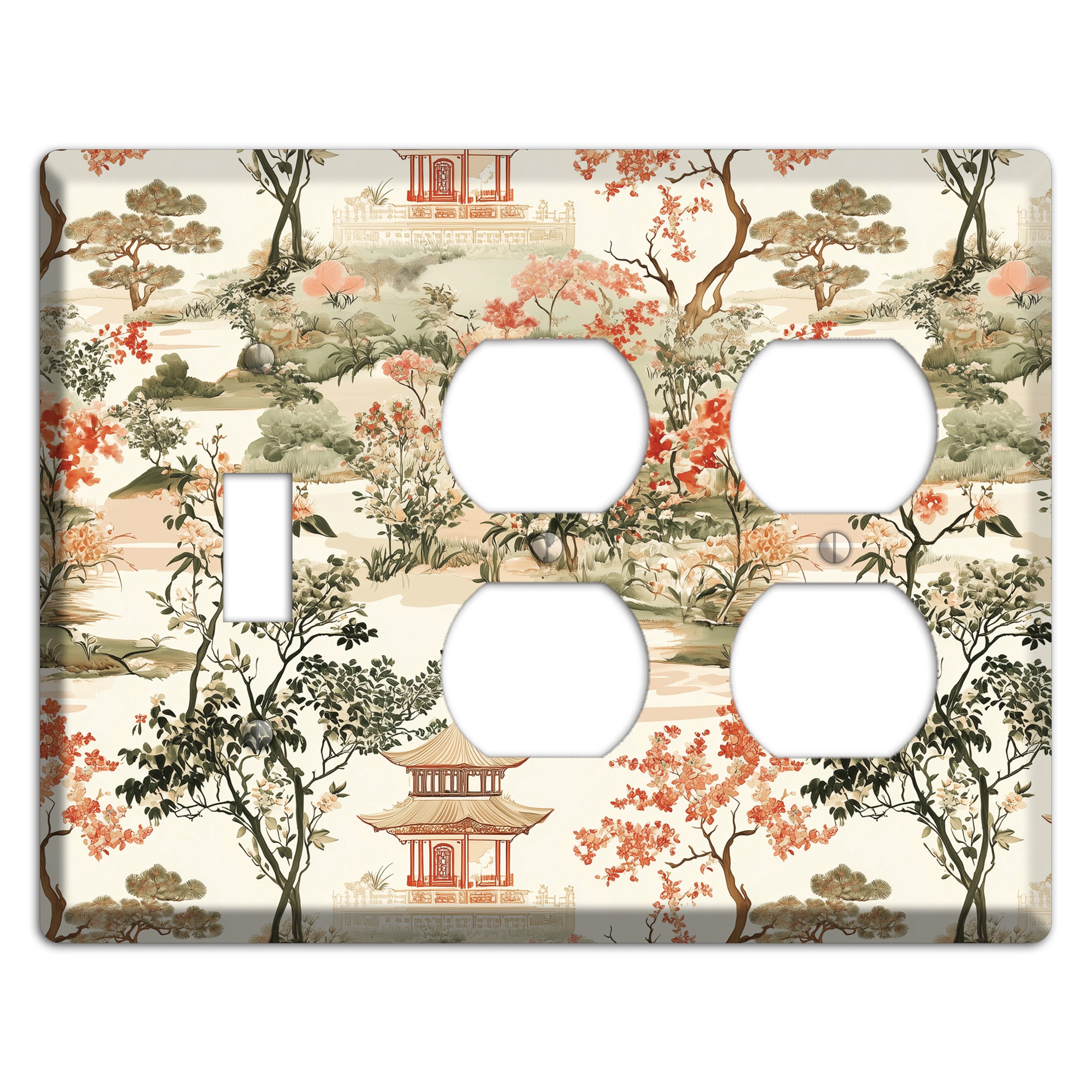 Pavilion & Petal Toggle / 2 Duplex Wallplate