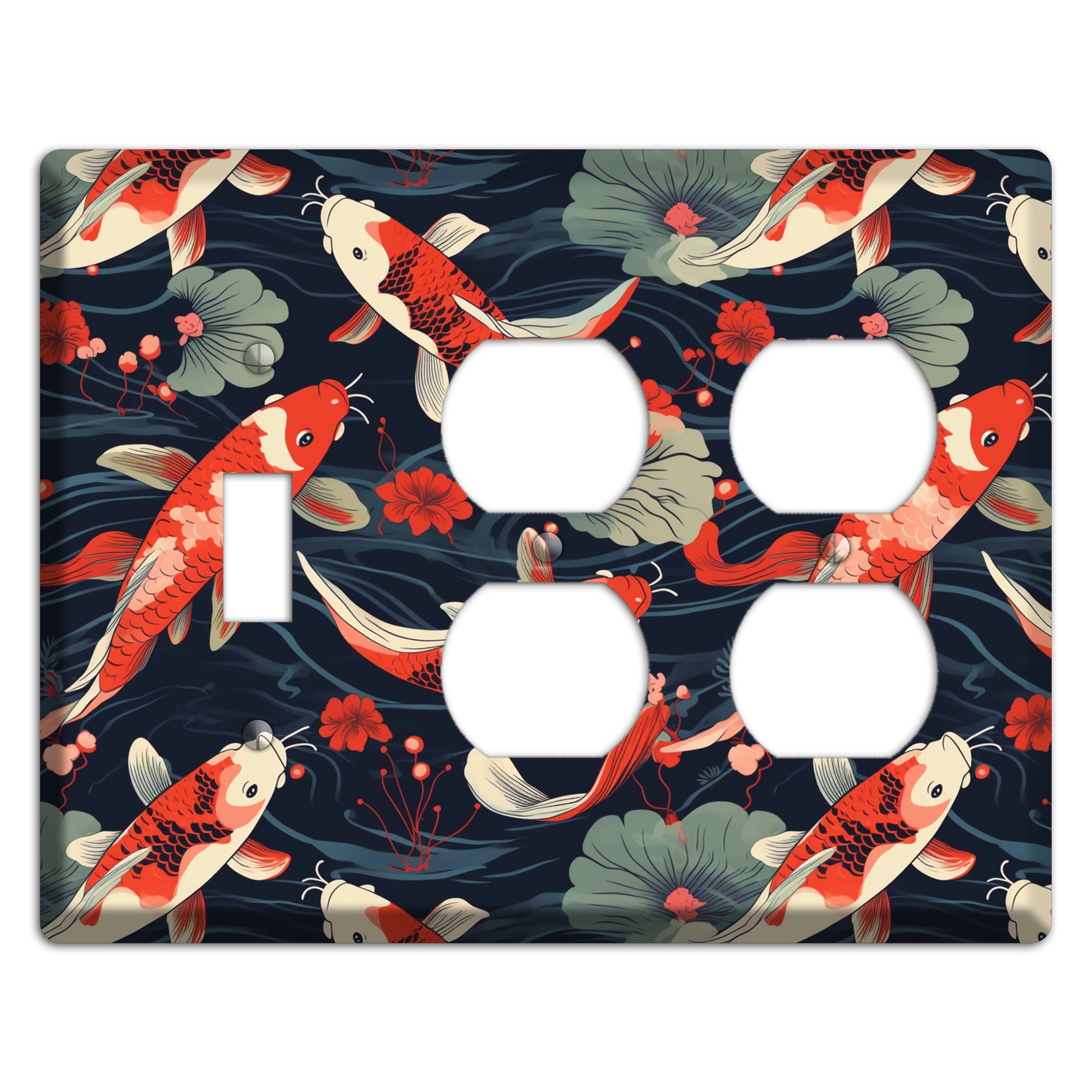 Koi Drift Dance Toggle / 2 Duplex Wallplate