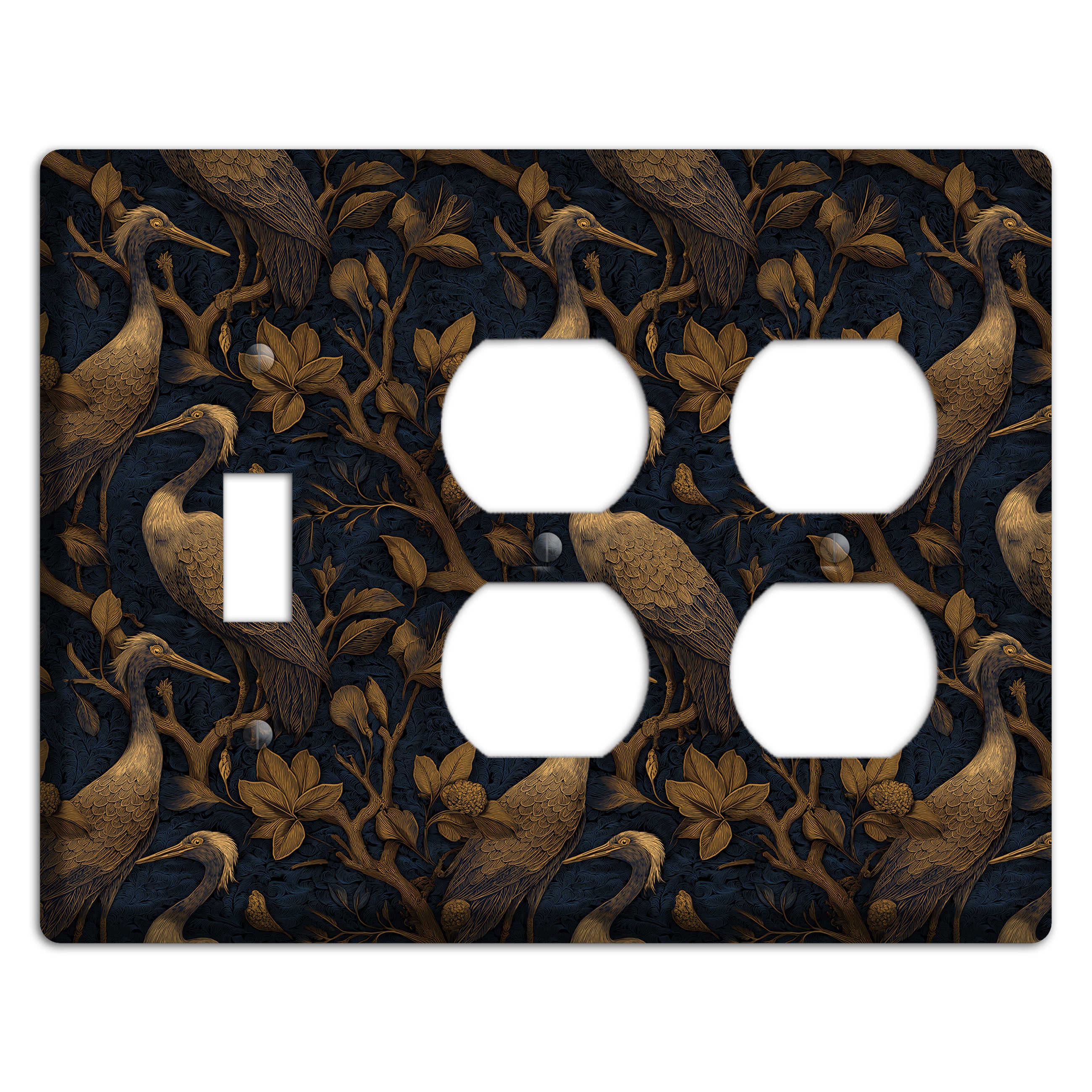 Gilded Heron Dusk Toggle / 2 Duplex Wallplate