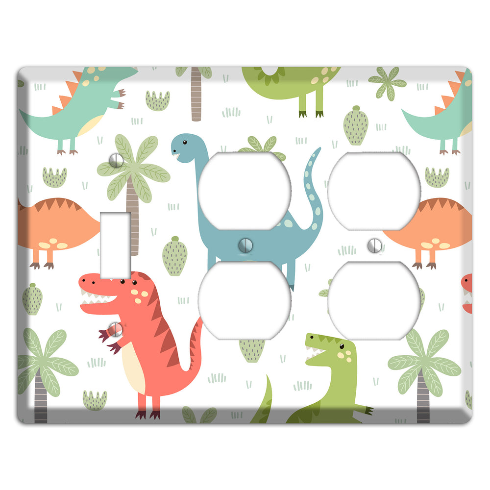 Jurassic Pals (Pastel) Toggle / 2 Duplex Wallplate