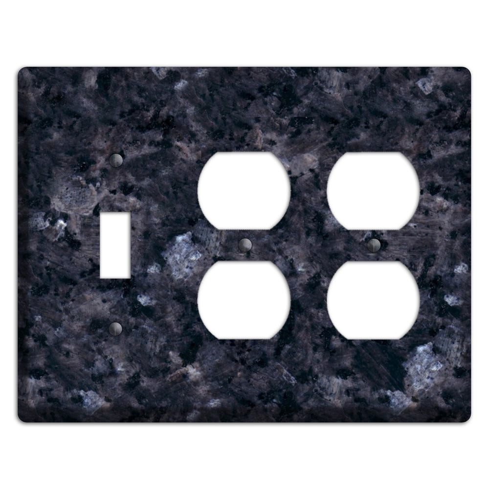 Blue Pearl Granite Toggle / 2 Duplex Wallplate