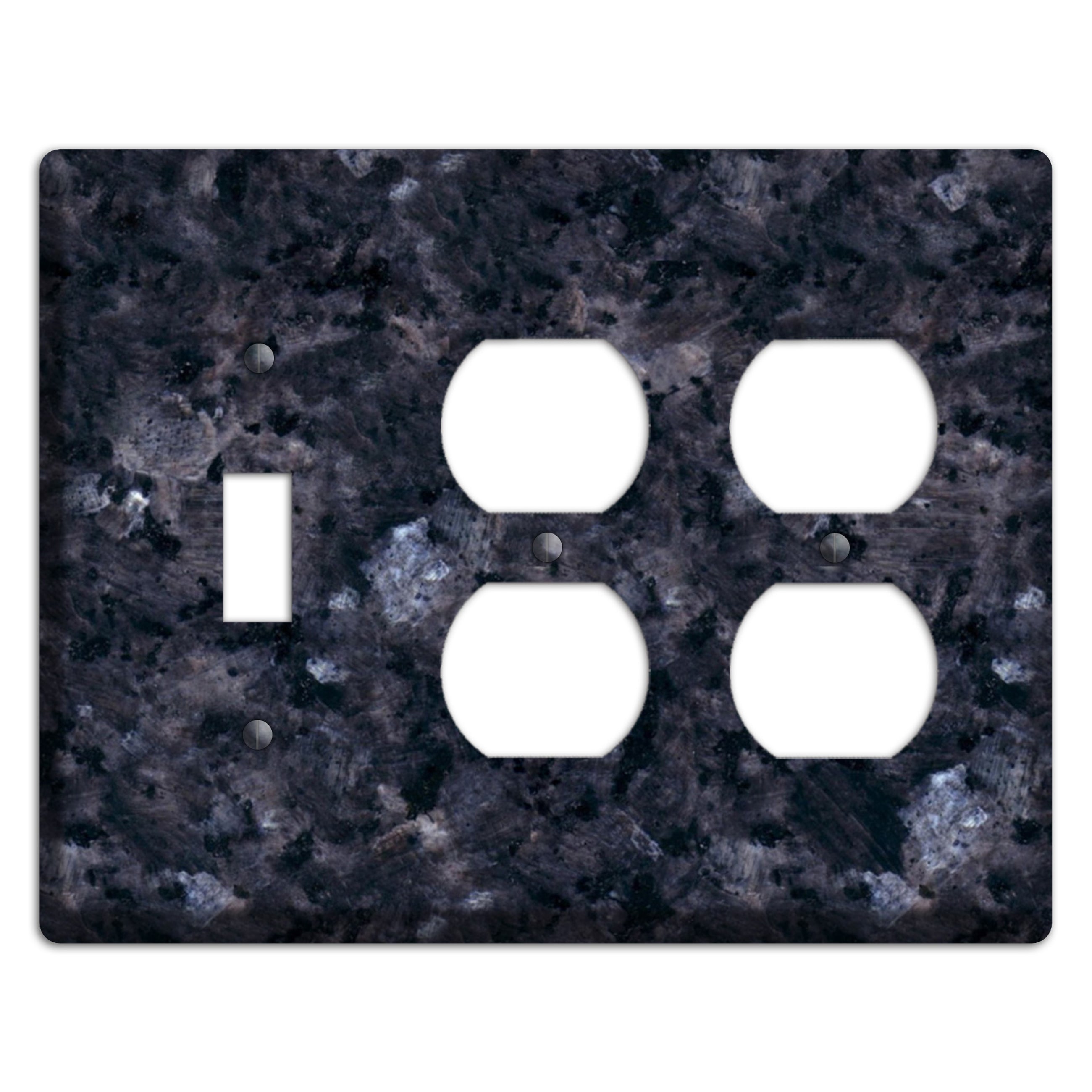 Blue Pearl Granite Toggle / 2 Duplex Wallplate