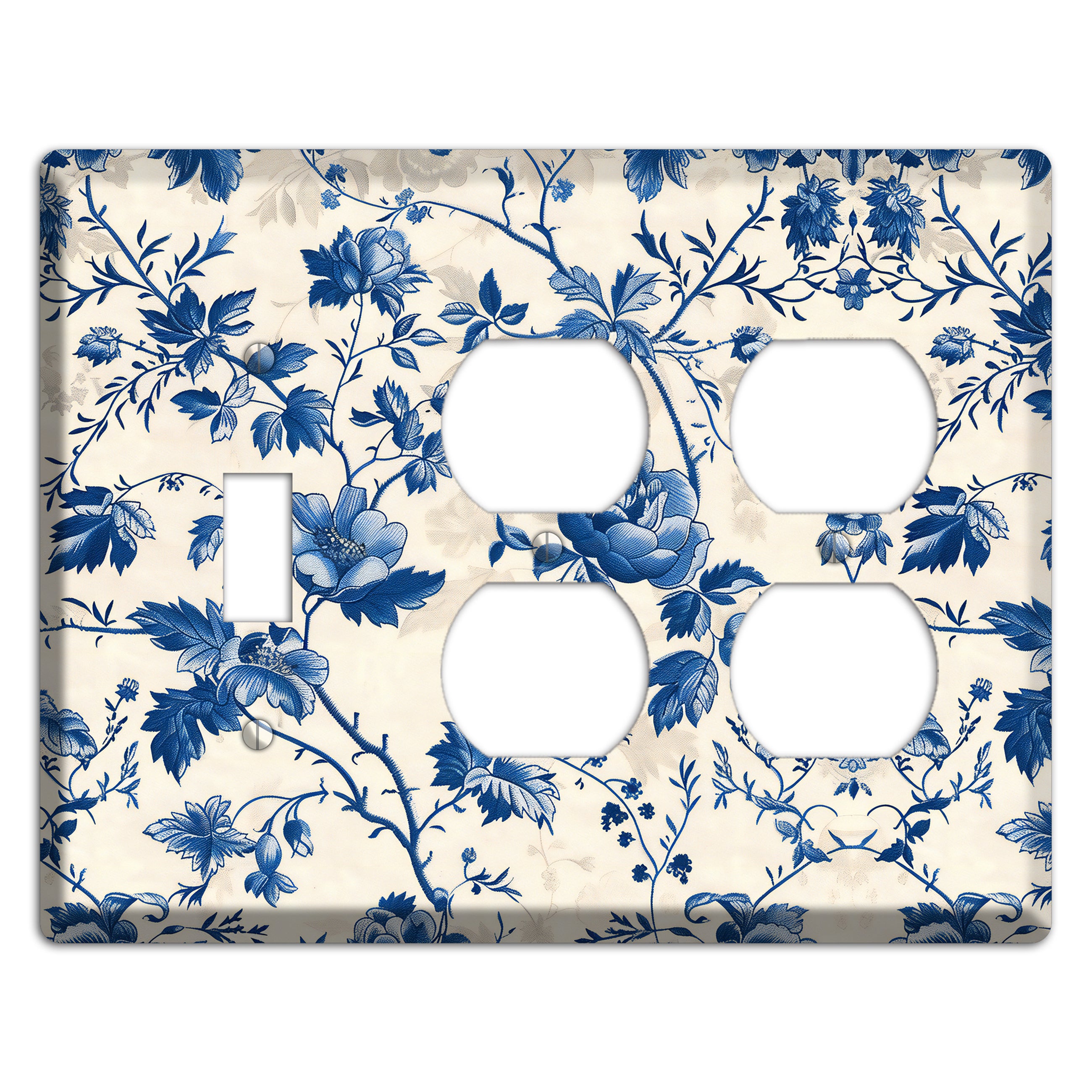 Porcelain Garden Riot Toggle / 2 Duplex Wallplate