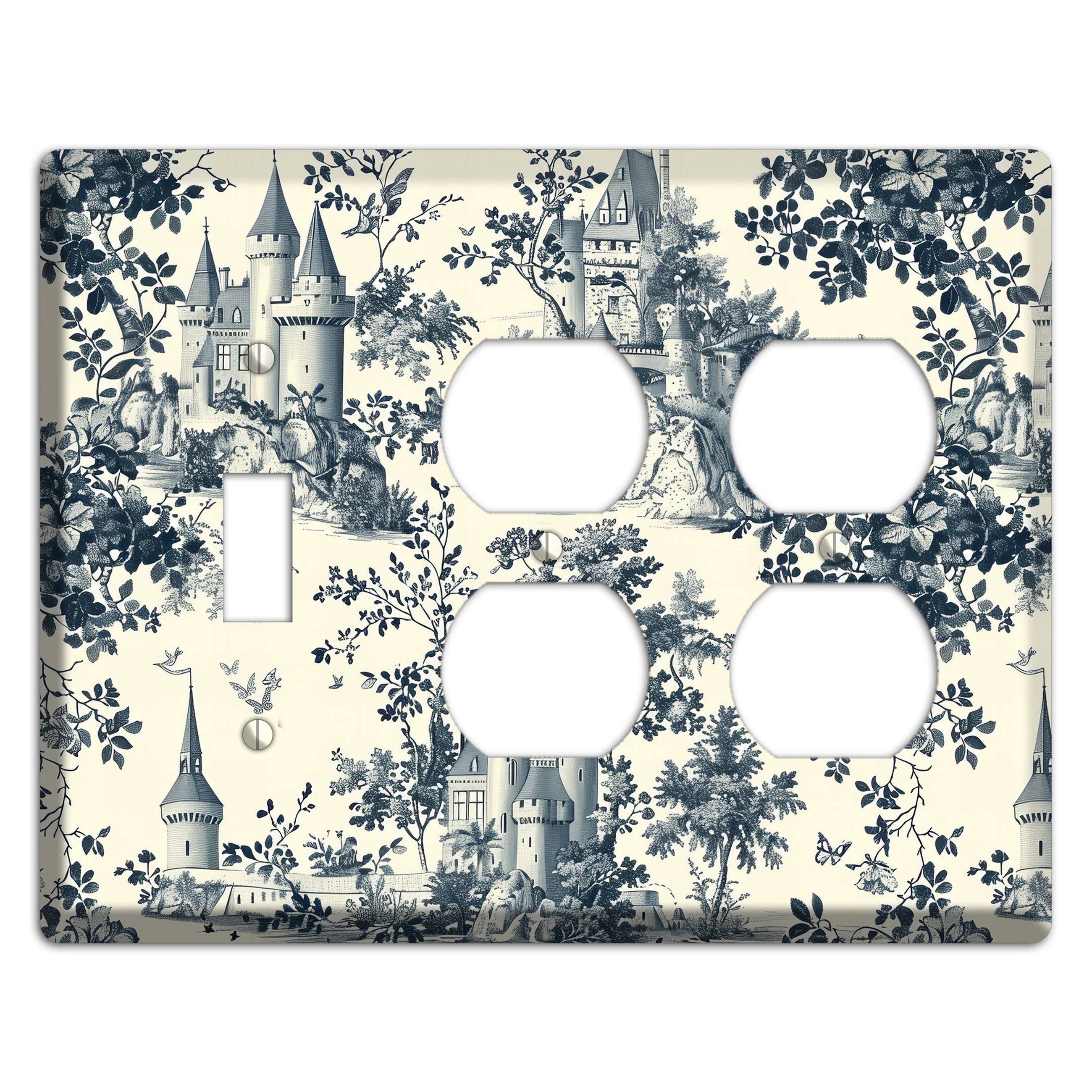 Castle & Crown Toggle / 2 Duplex Wallplate