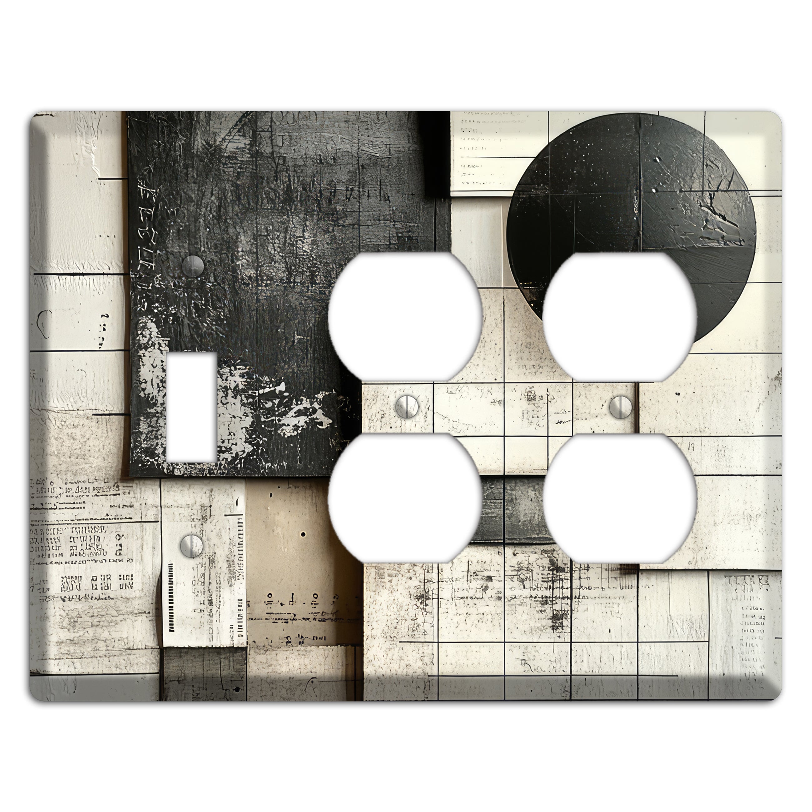 Lunar Grid Archive Toggle / 2 Duplex Wallplate